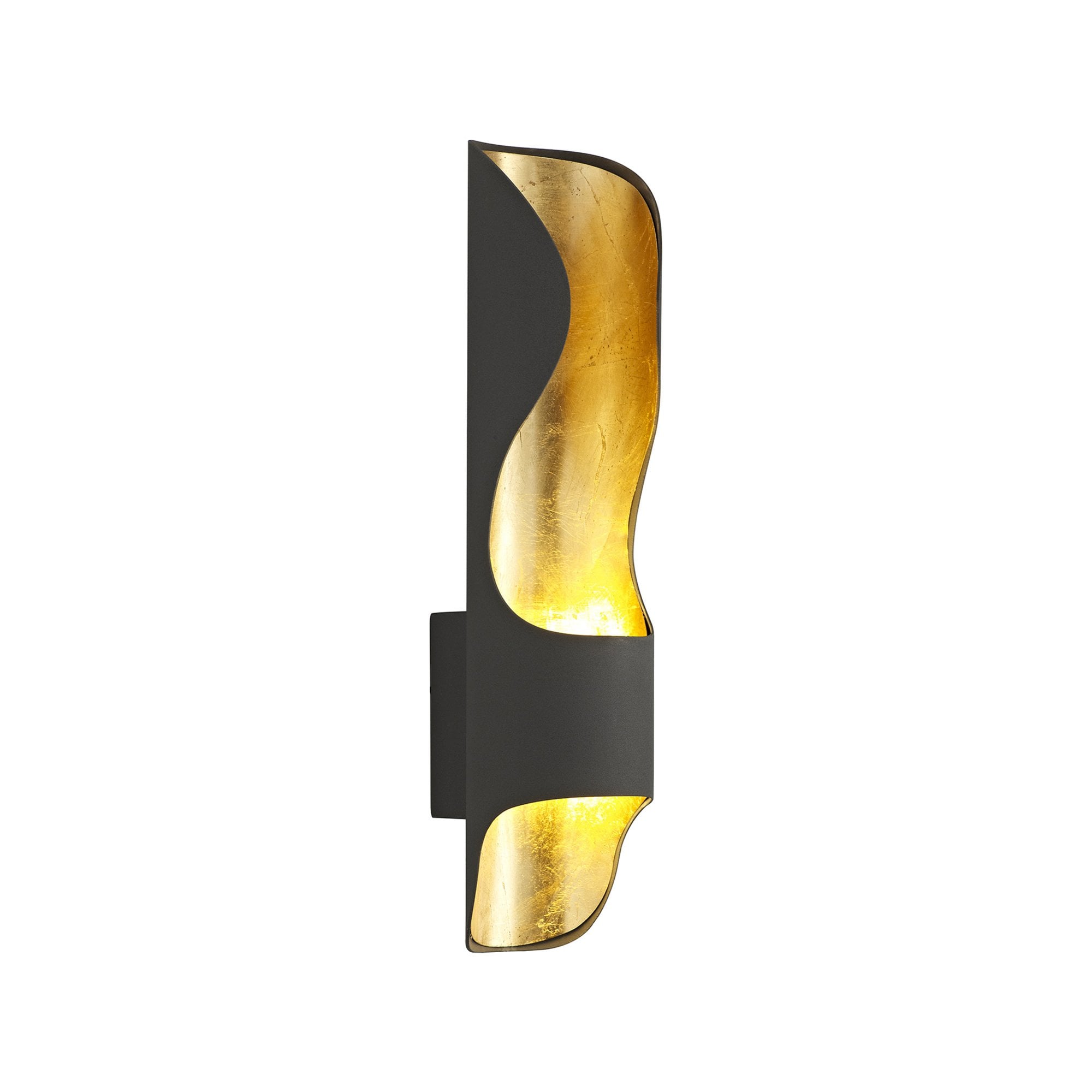 Fabula Stanmore LED Wall Lamp - Anthracite & Gold Leaf