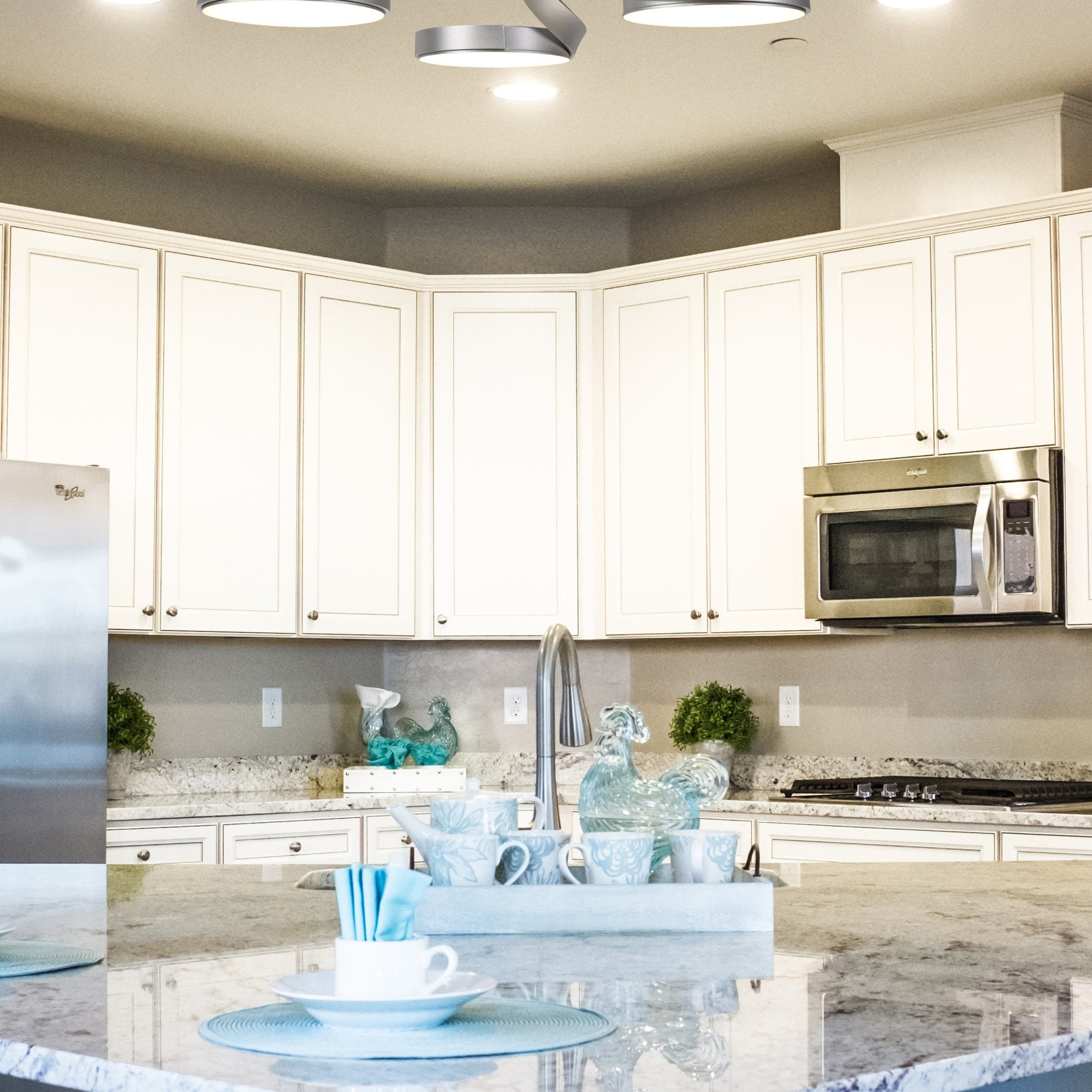 Fabula Sylvan 3 Light LED Semi-Flush Light - Silver & Polished Chrome