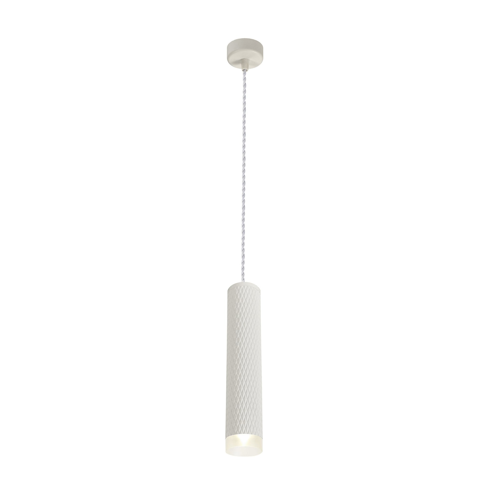 Fabula Summerfield Single 30cm Pendant - Sand White & Acrylic Ring