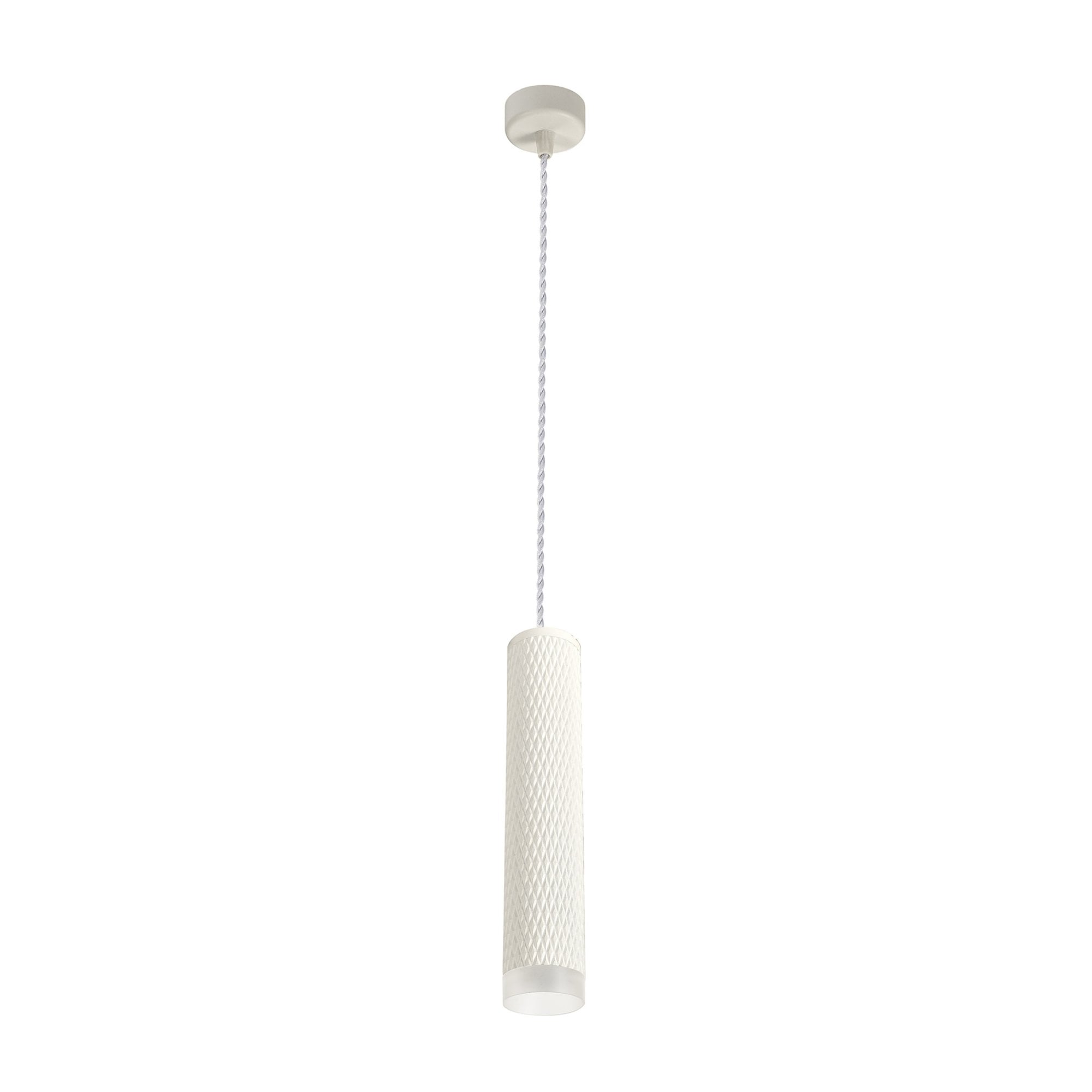 Fabula Summerfield Single 30cm Pendant - Sand White & Acrylic Ring