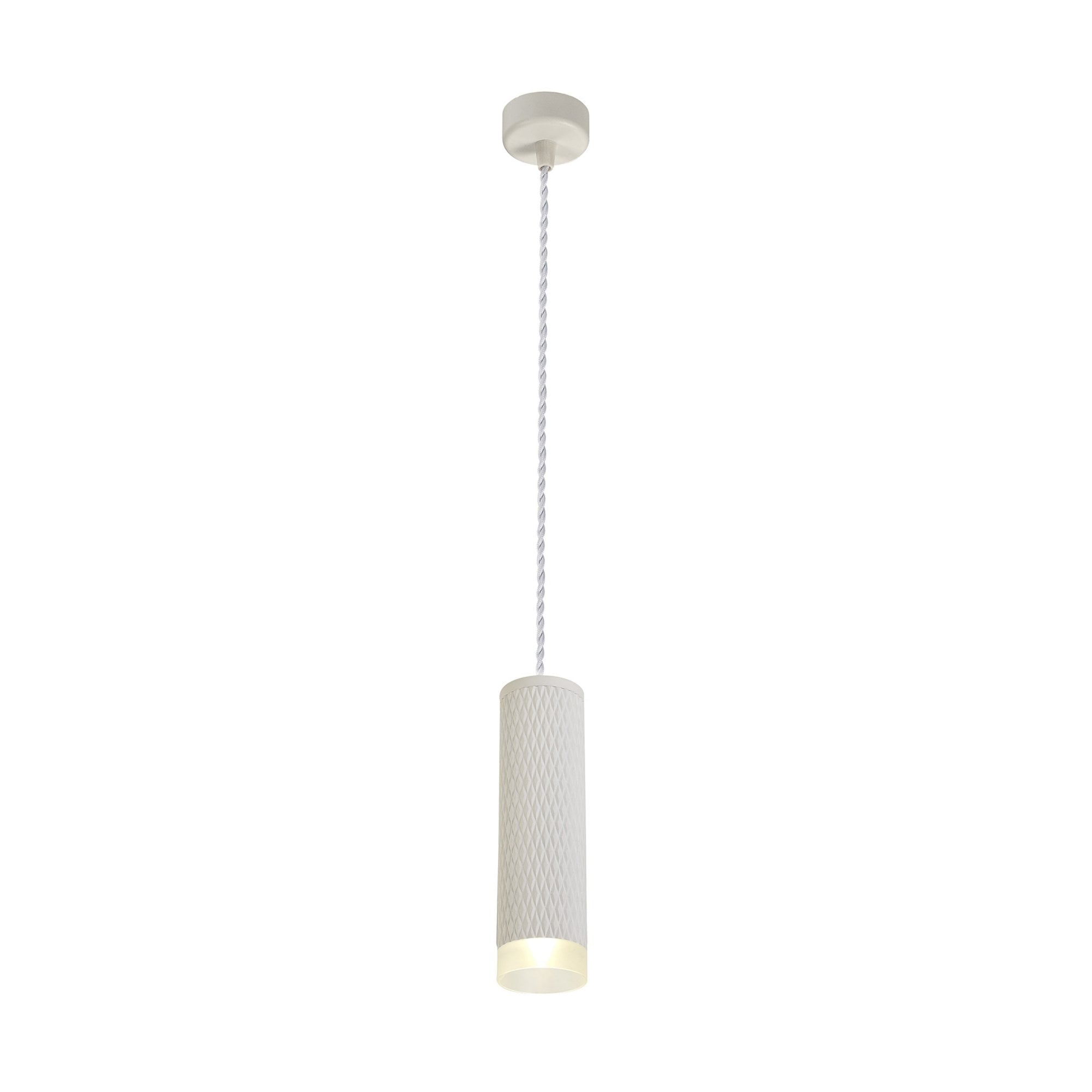 Fabula Summerfield Single 20cm Pendant - Sand White & Acrylic Ring