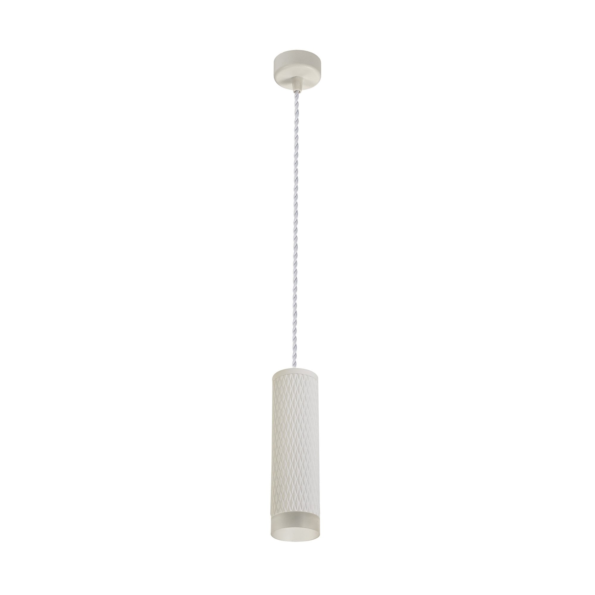 Fabula Summerfield Single 20cm Pendant - Sand White & Acrylic Ring