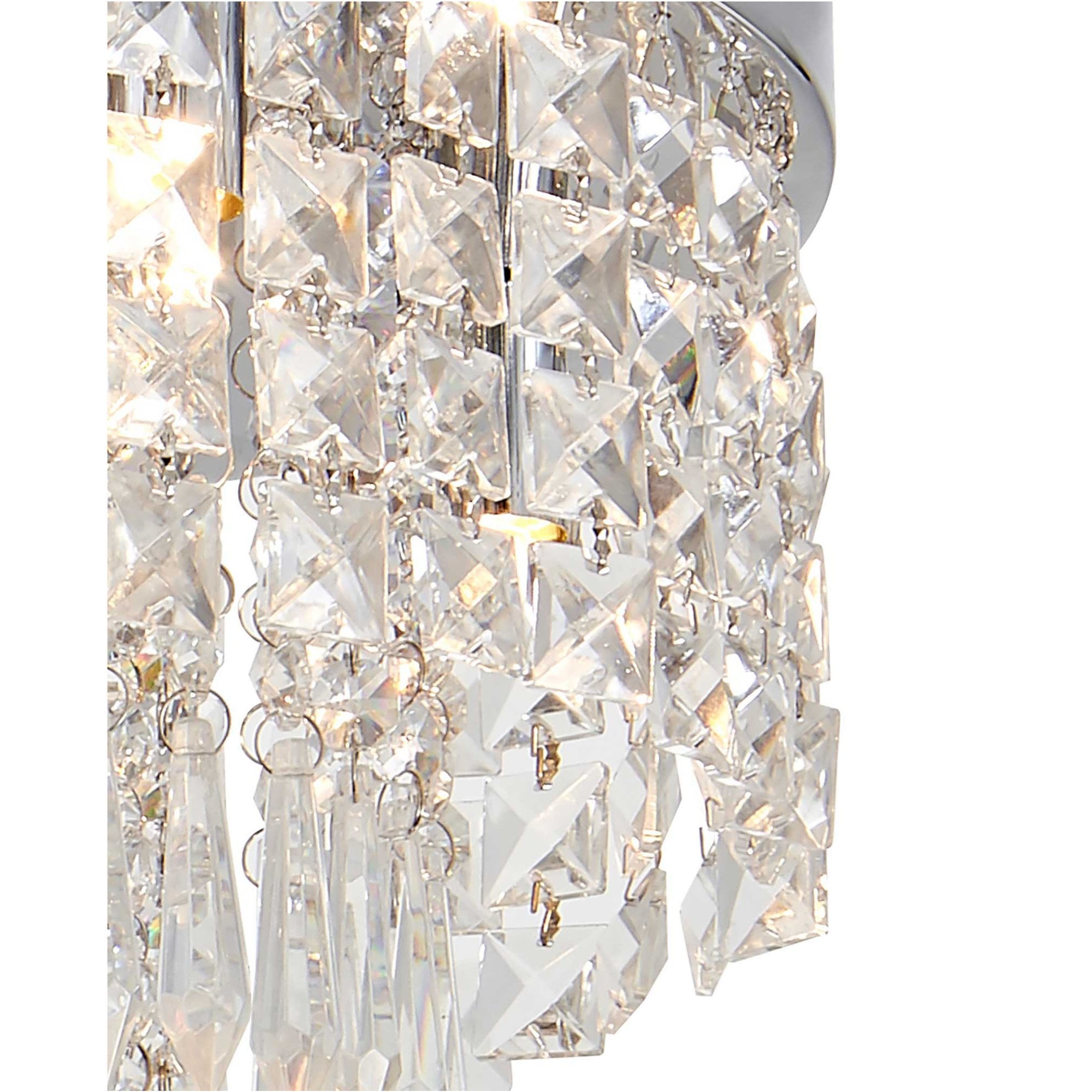 Fabula Wadham 4 Light Flush Light - Polished Chrome & Crystal - IP44