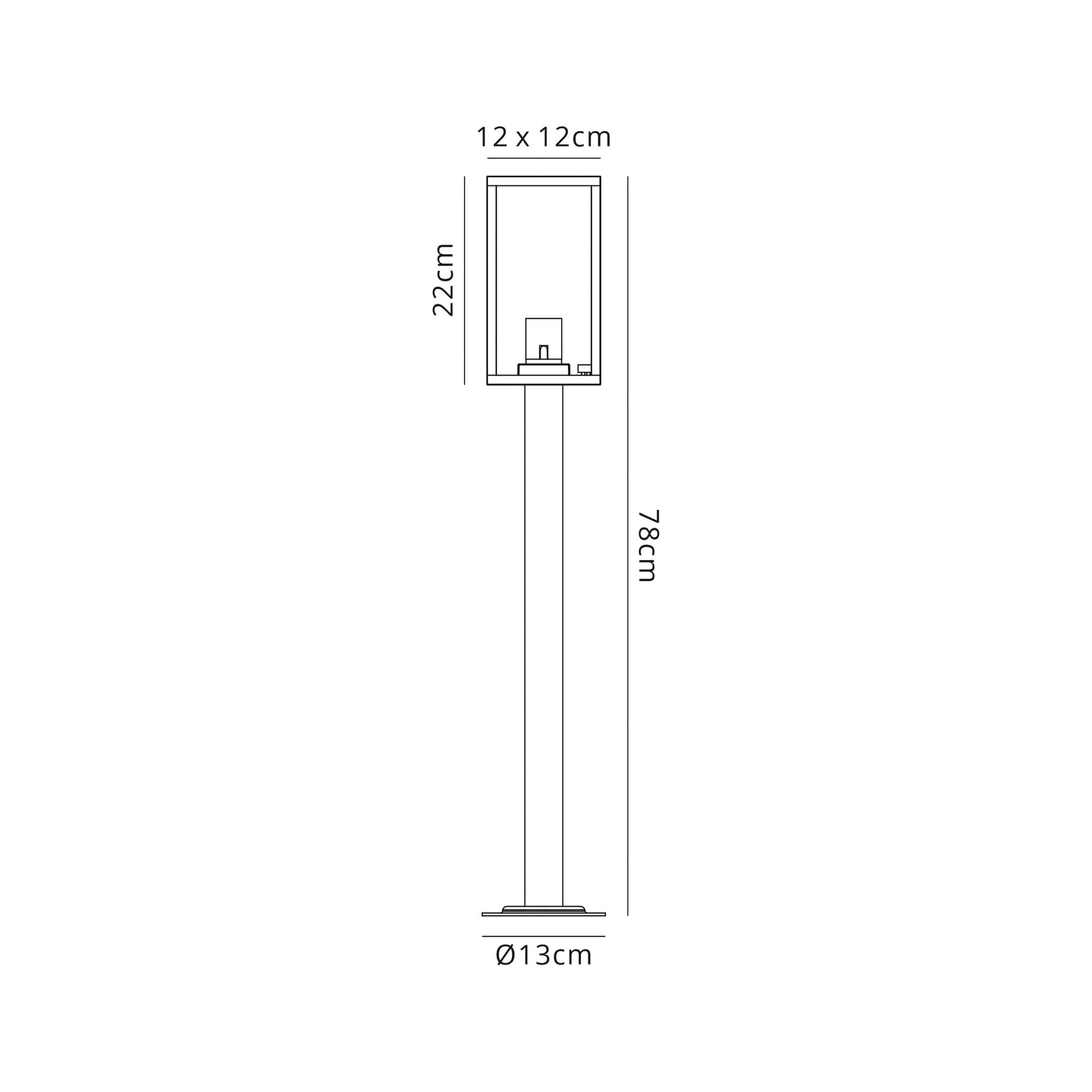 Fabula Honeycroft Tall Post - Graphite Black - IP54