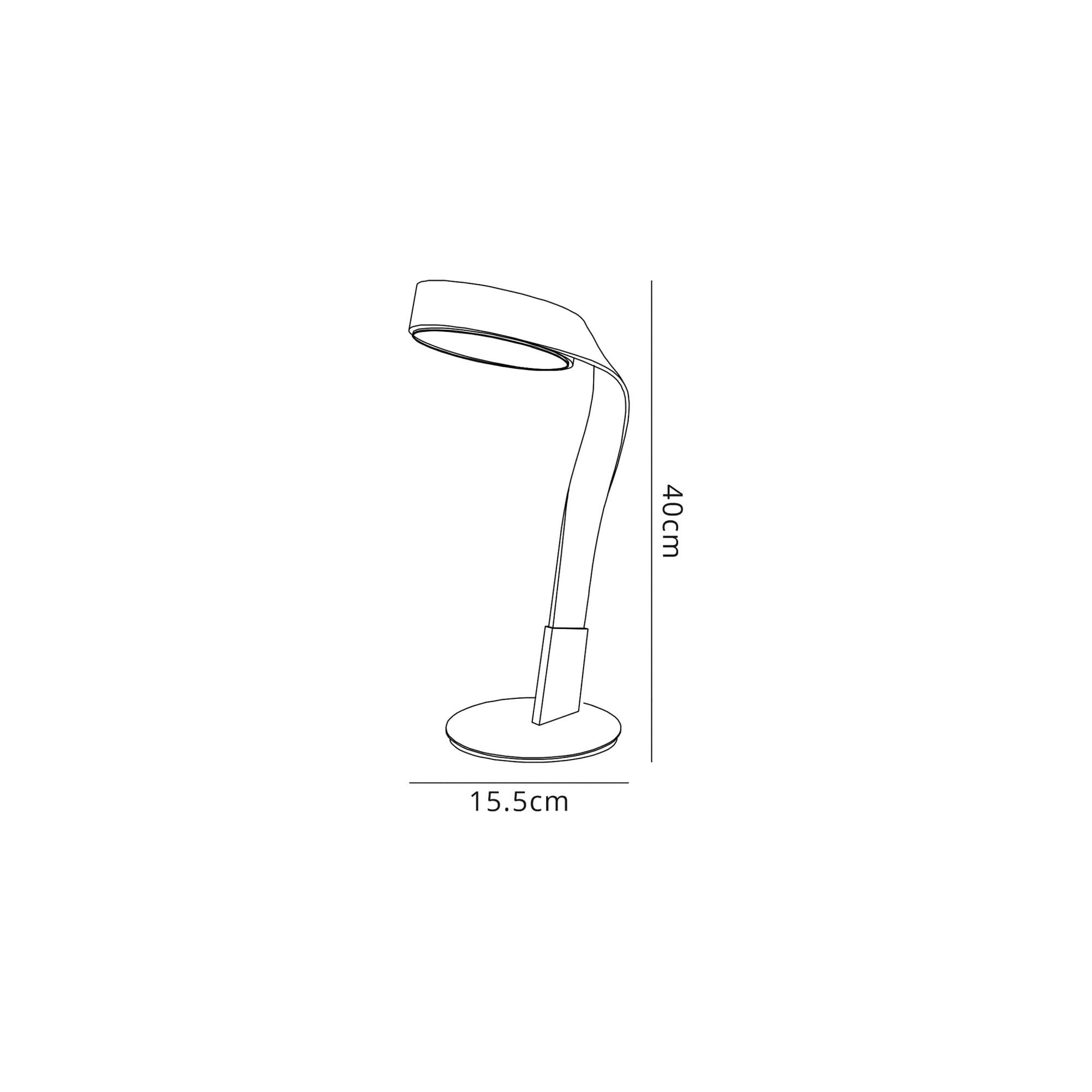 Fabula Sylvan LED Table Lamp - Silver & Polished Chrome