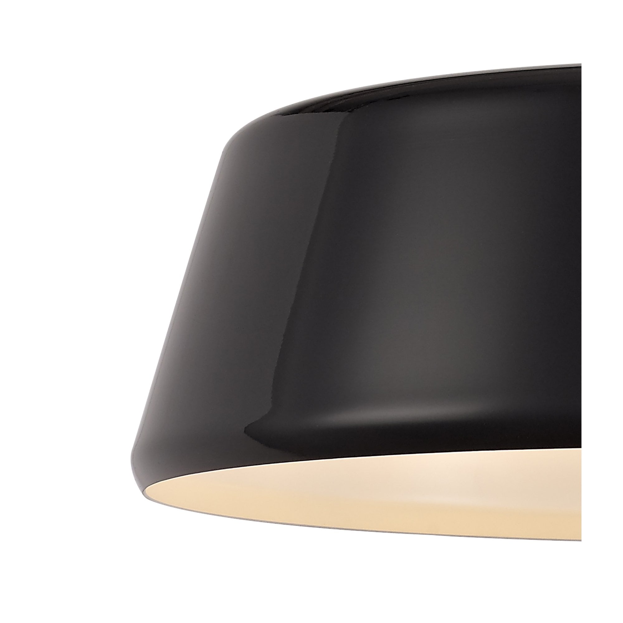 Fabula Bushfields Large Single Adjustable Pendant - Gloss Black & Gloss White