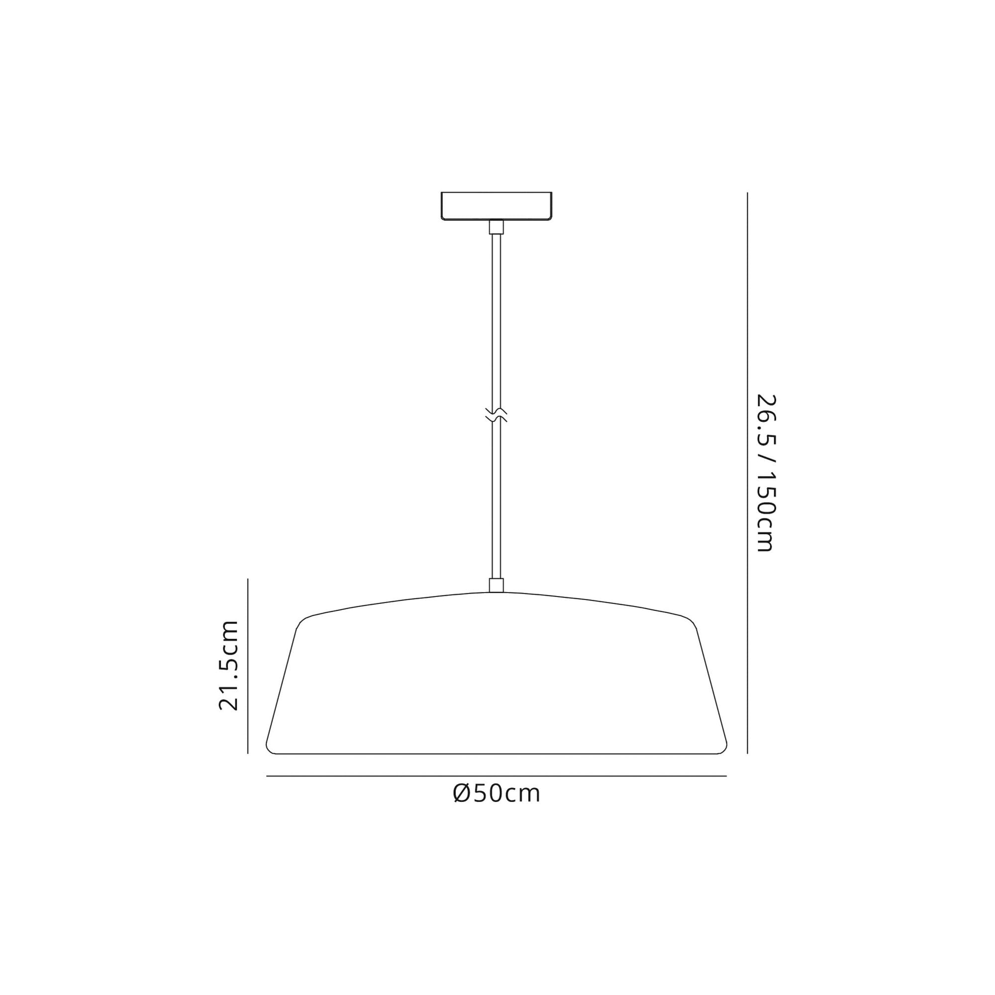 Fabula Bushfields Large Single Adjustable Pendant - Gloss Black & Gloss White