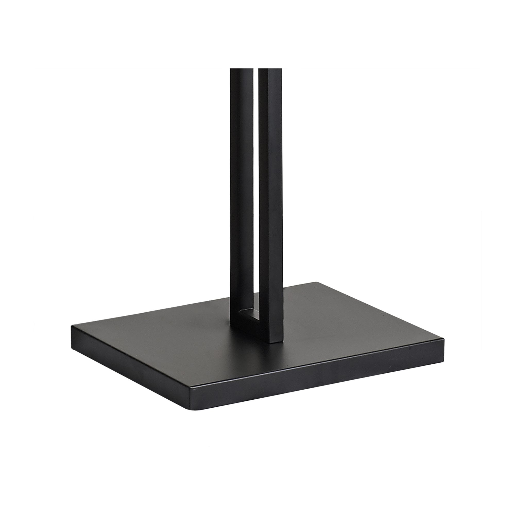 Fabula Sutton 2 Light Floor Lamp - Matt Black & Crystal Sand Glass