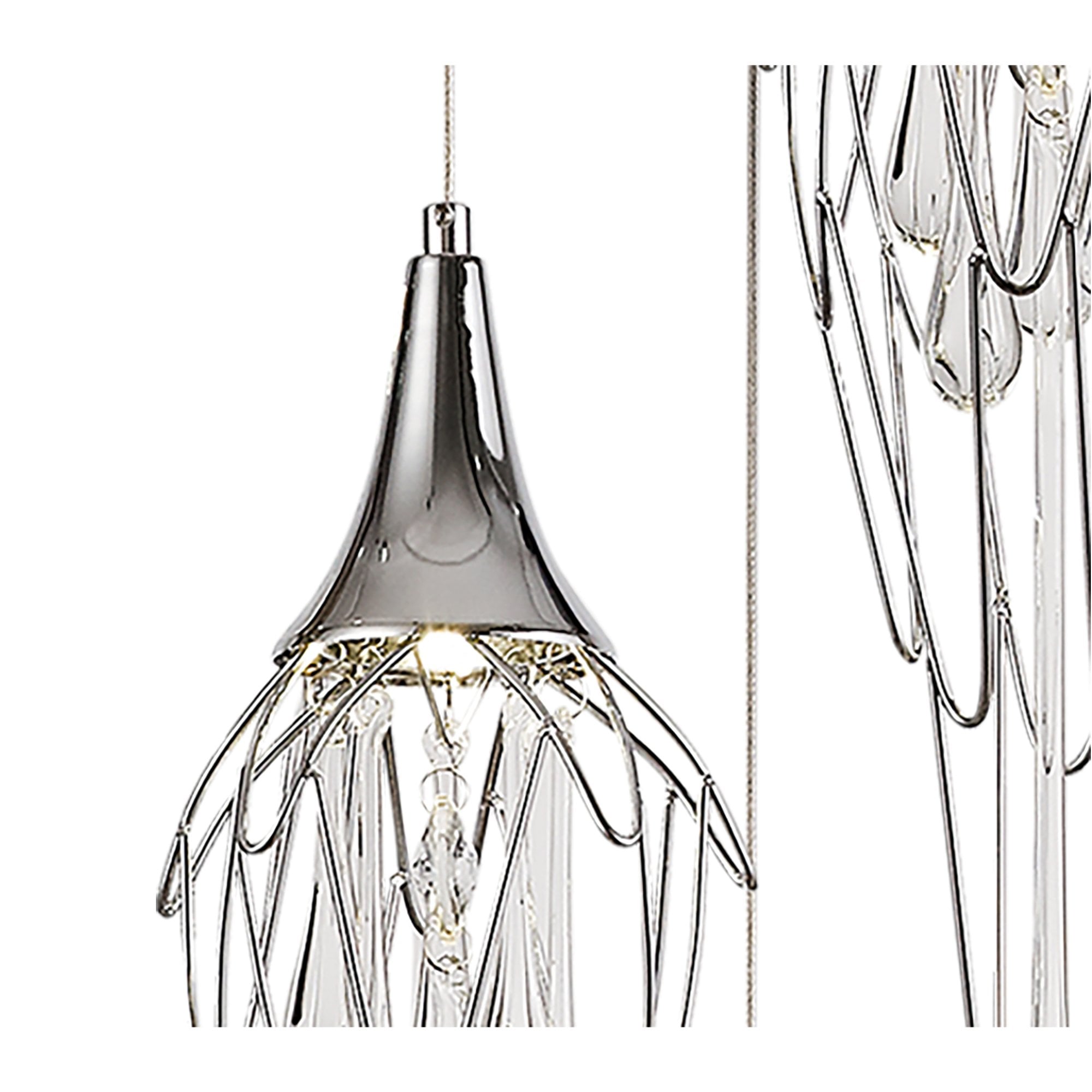 Fabula Albion 3 Light Round Pendant - Polished Chrome