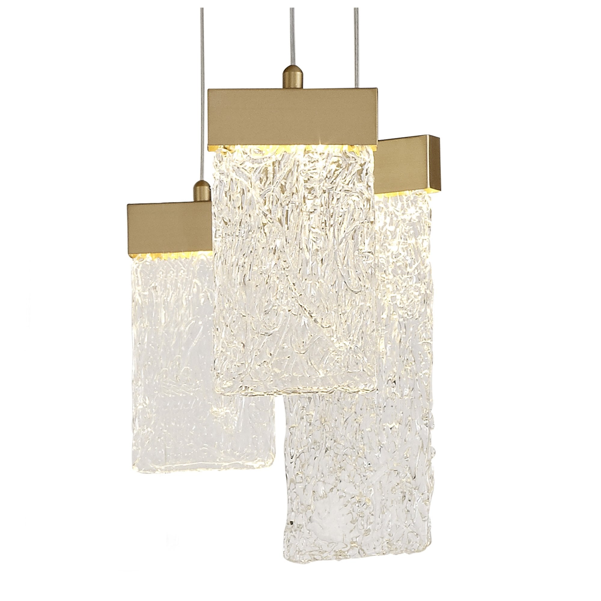Fabula Falcon 21 Light Round LED Pendant - Painted Brushed Gold