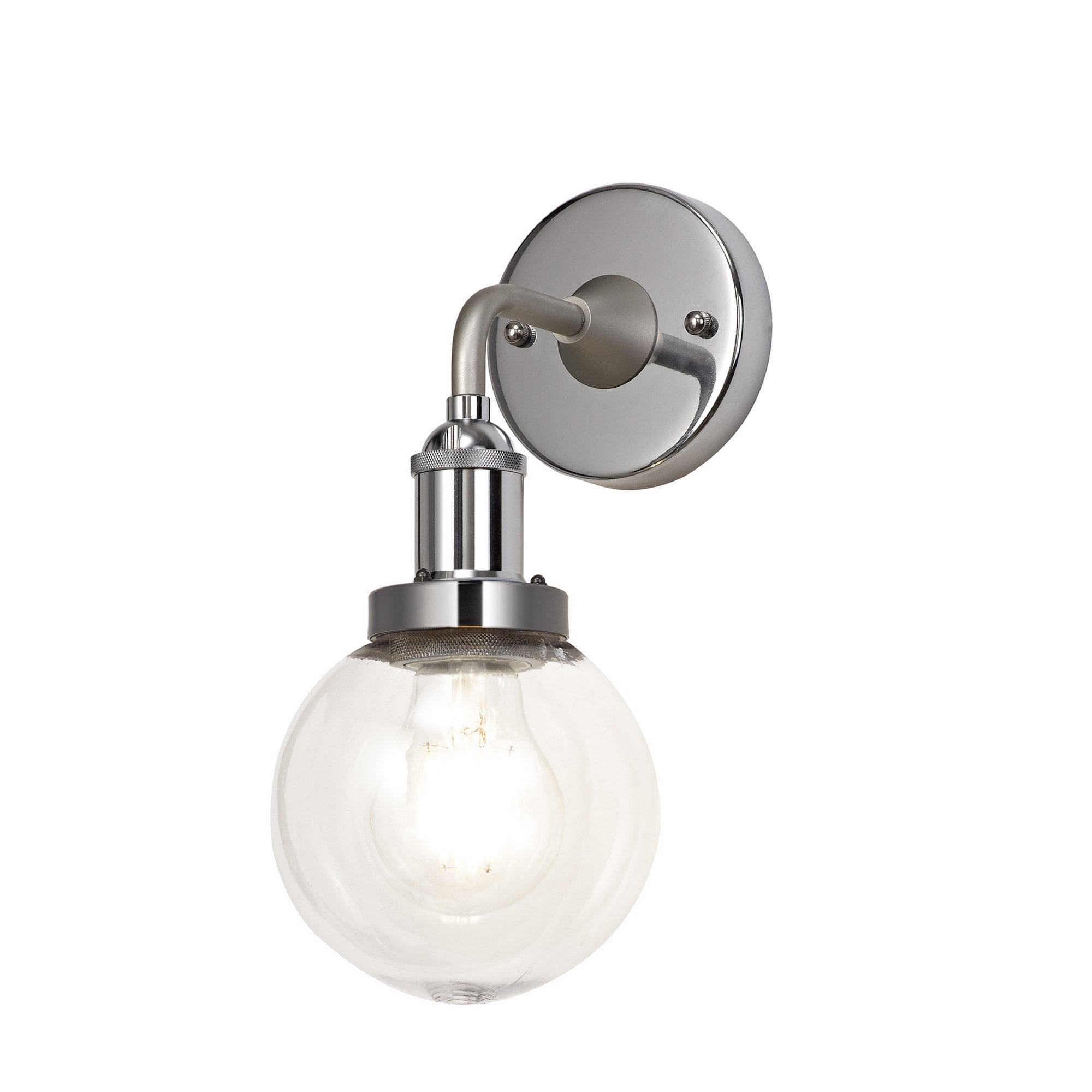 Fabula Avondale Wall Lamp - Titanium Silver & Polished Chrome - IP65
