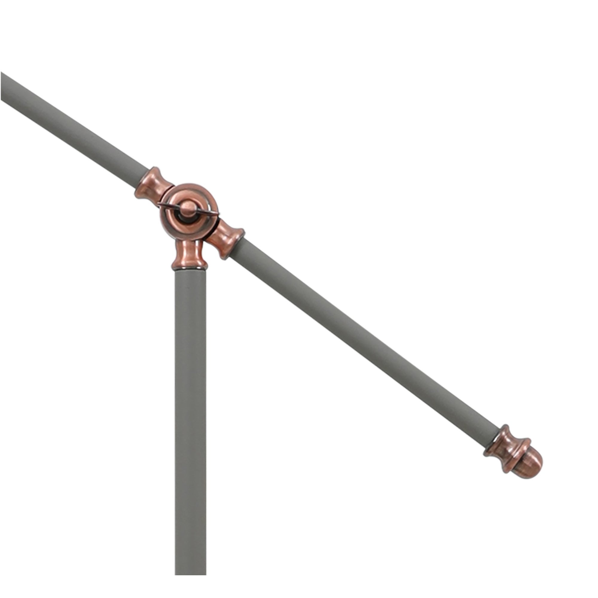 Fabula Forest Single Adjustable Floor Lamp - Sand Grey & Copper