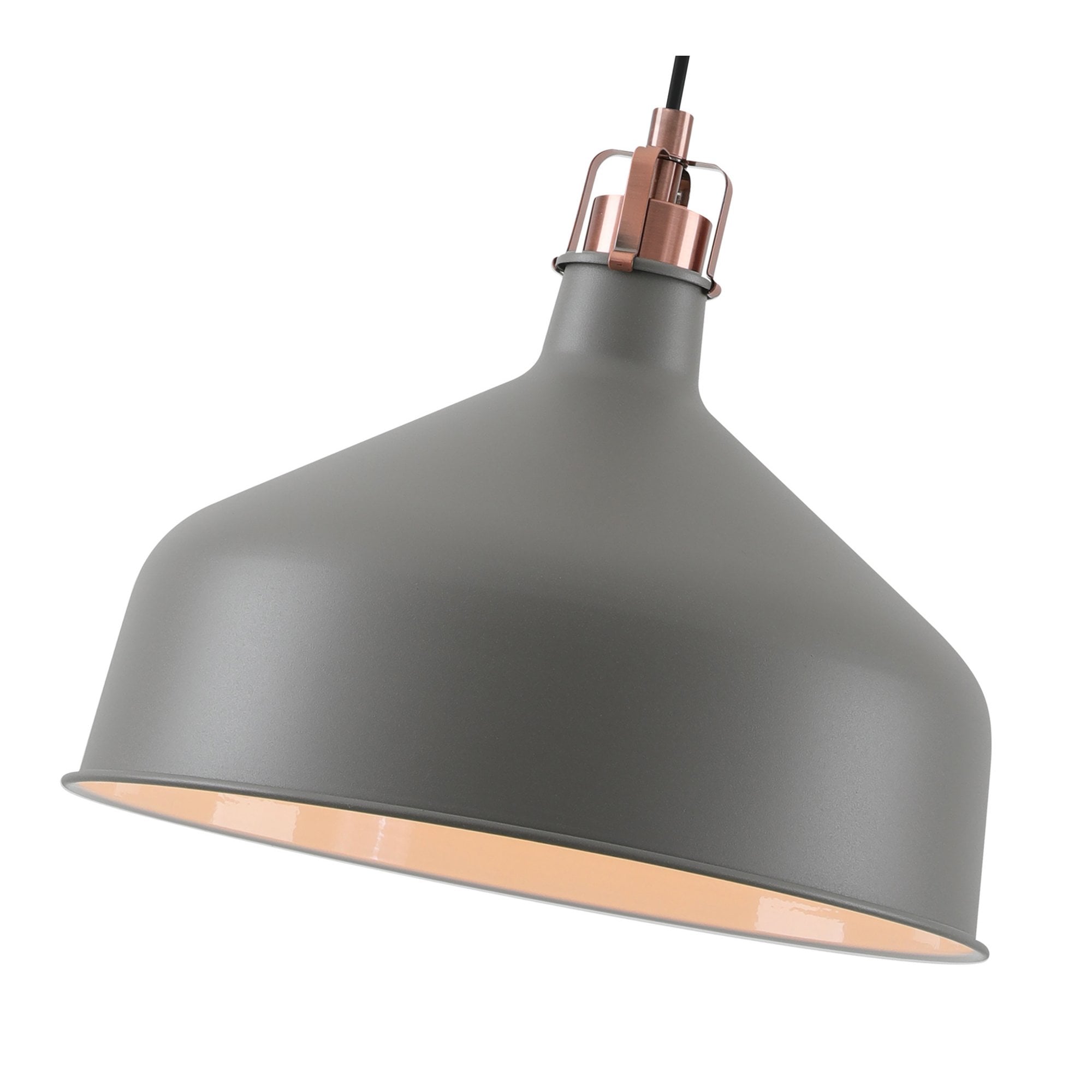 Fabula Forest Single Medium Pendant - Sand Grey & Copper