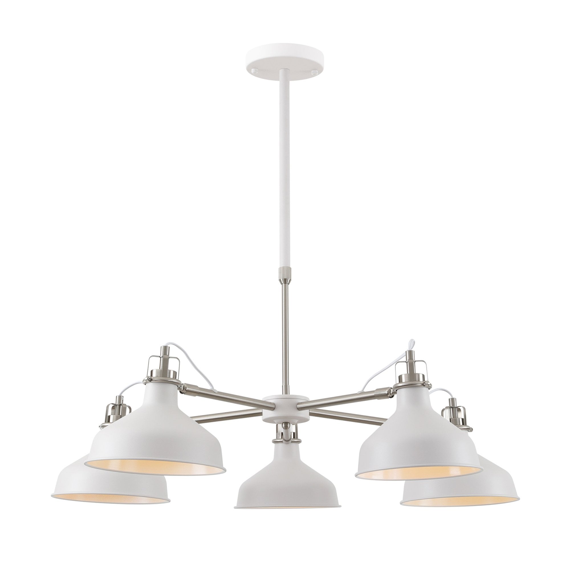 Fabula Forest 5 Light Telescopic - Sand White & Satin Nickel