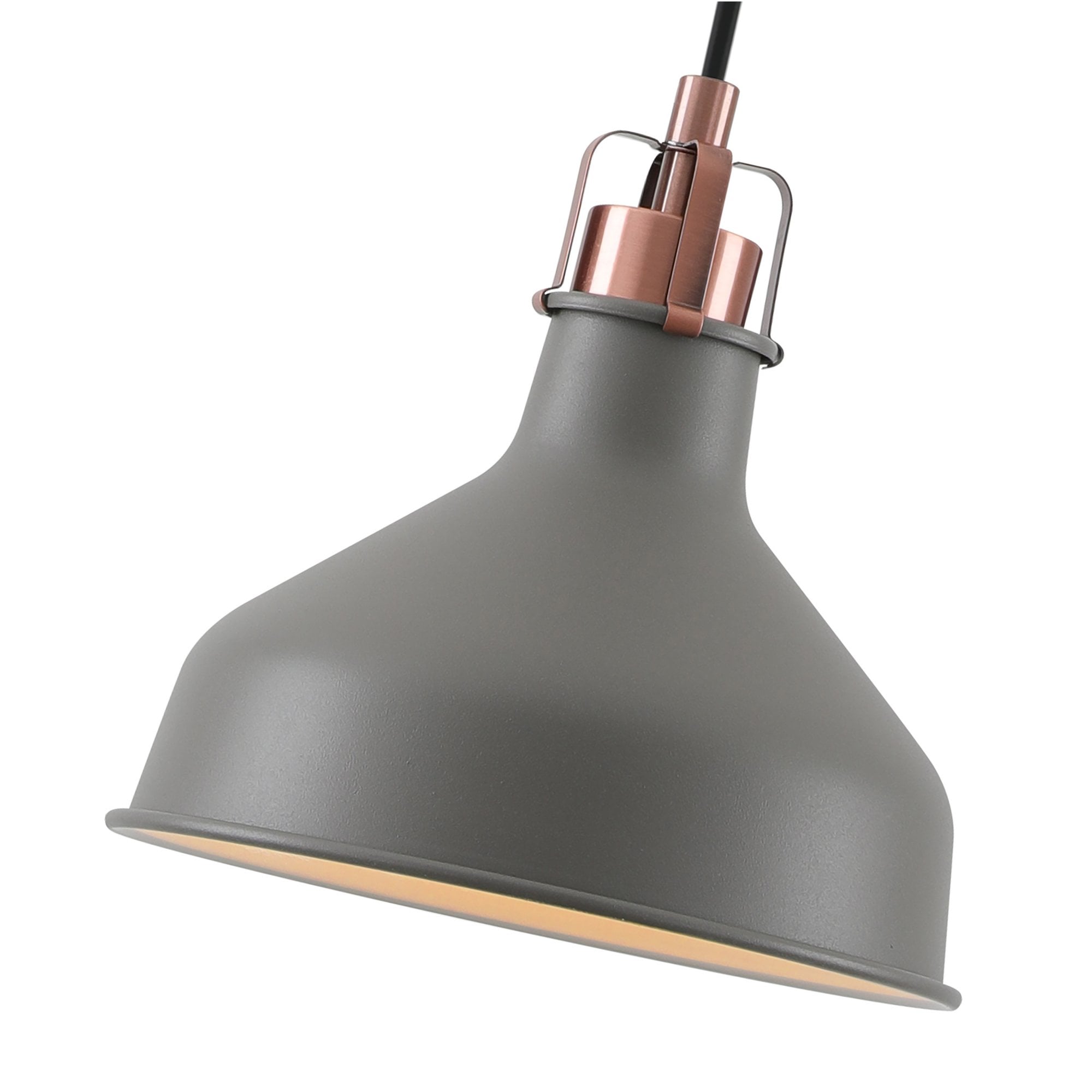Fabula Forest Single Small Pendant - Sand Grey & Copper
