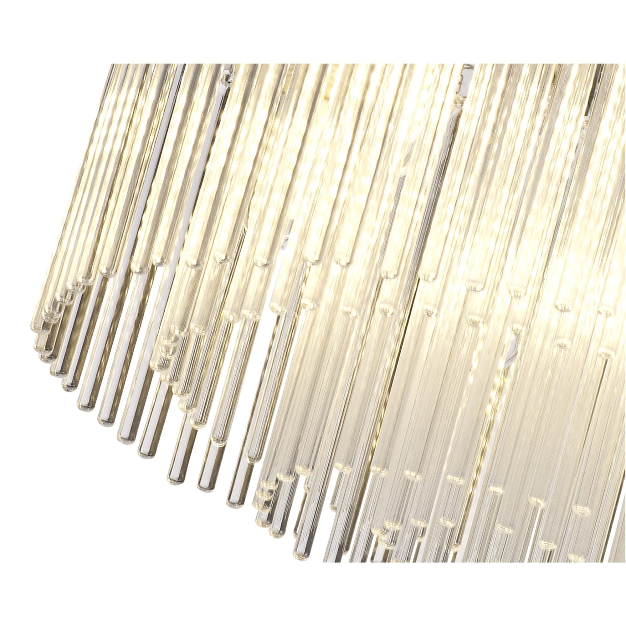 Fabula Woodberry 6 Light Flush Light - Polished Chrome & Clear Glass - IP44