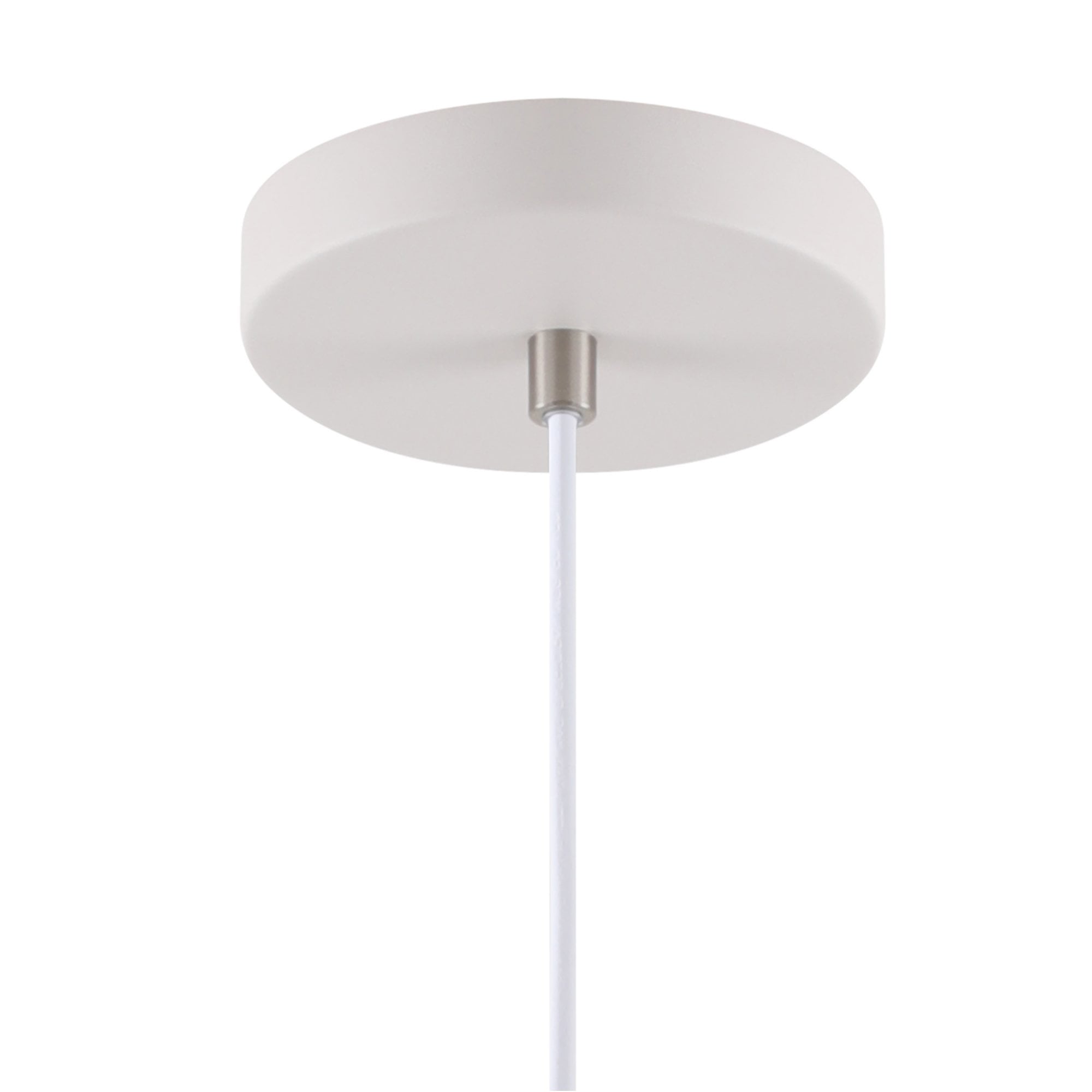 Fabula Forest Single Medium Pendant - Sand White & Satin Nickel