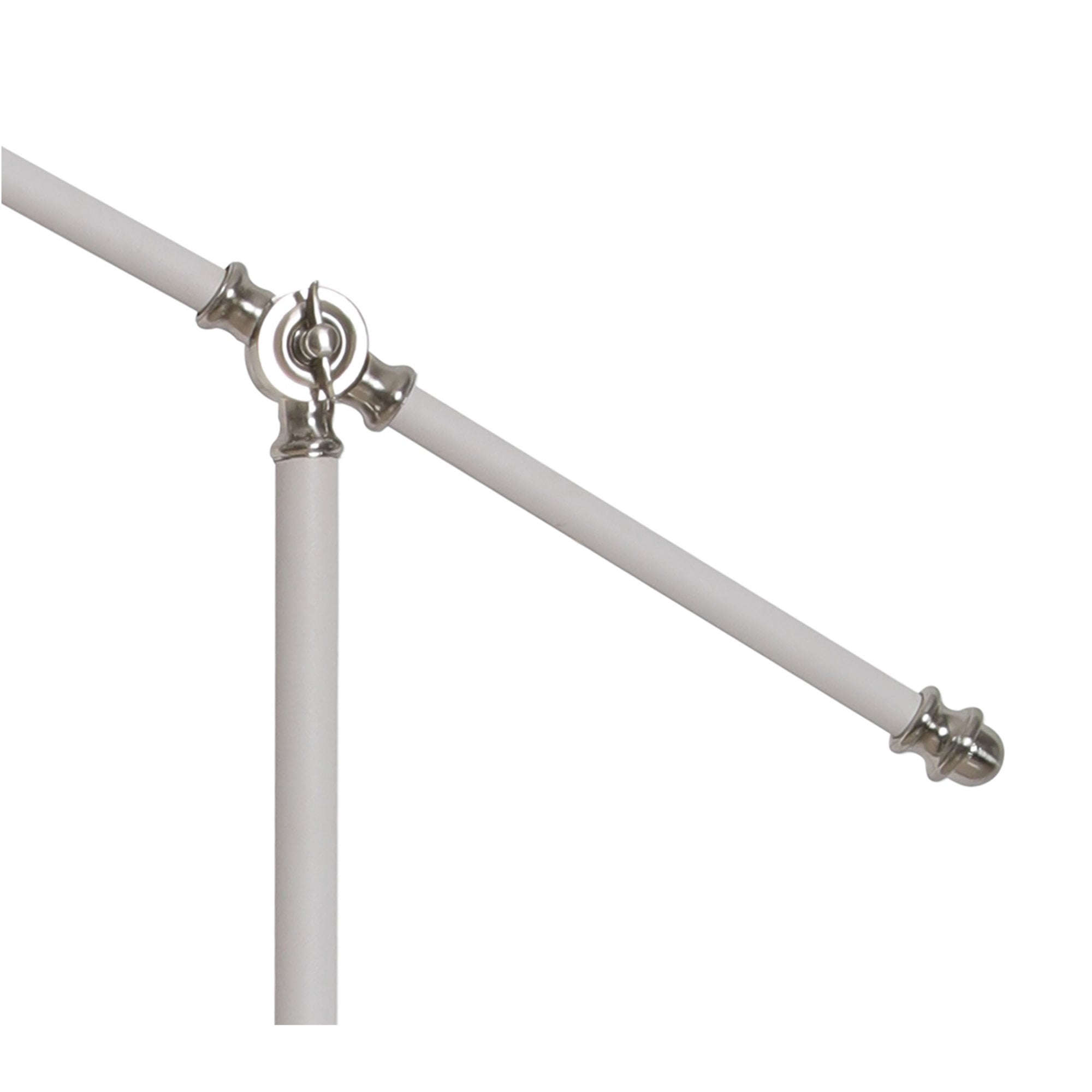Fabula Forest Single Adjustable Floor Lamp - Sand White & Satin Nickel