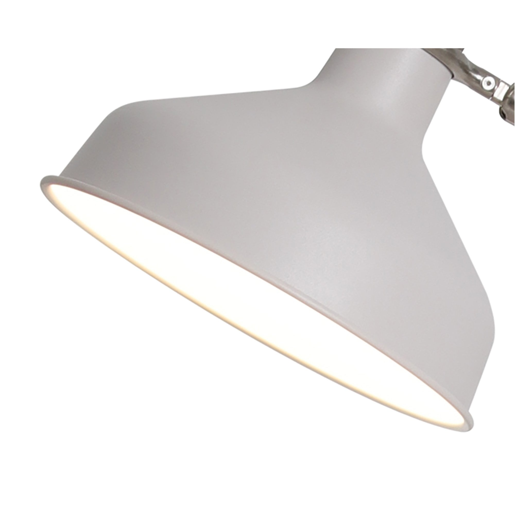 Fabula Forest Single Adjustable Floor Lamp - Sand White & Satin Nickel