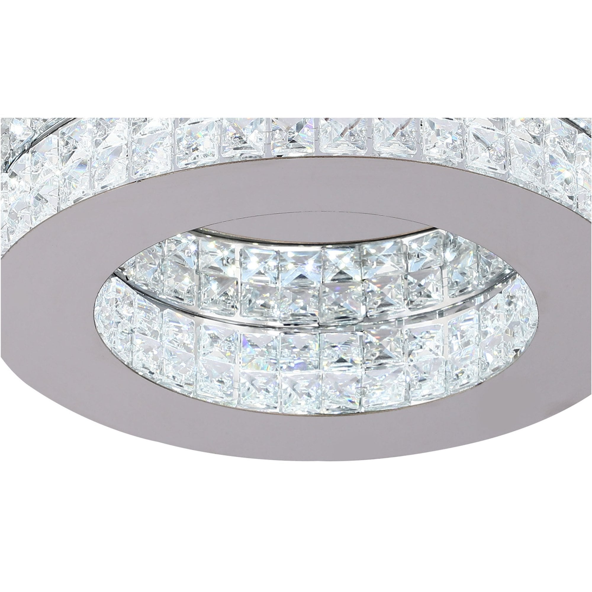 Fabula Doubleday LED Flush Light - Polished Chrome & Crystal