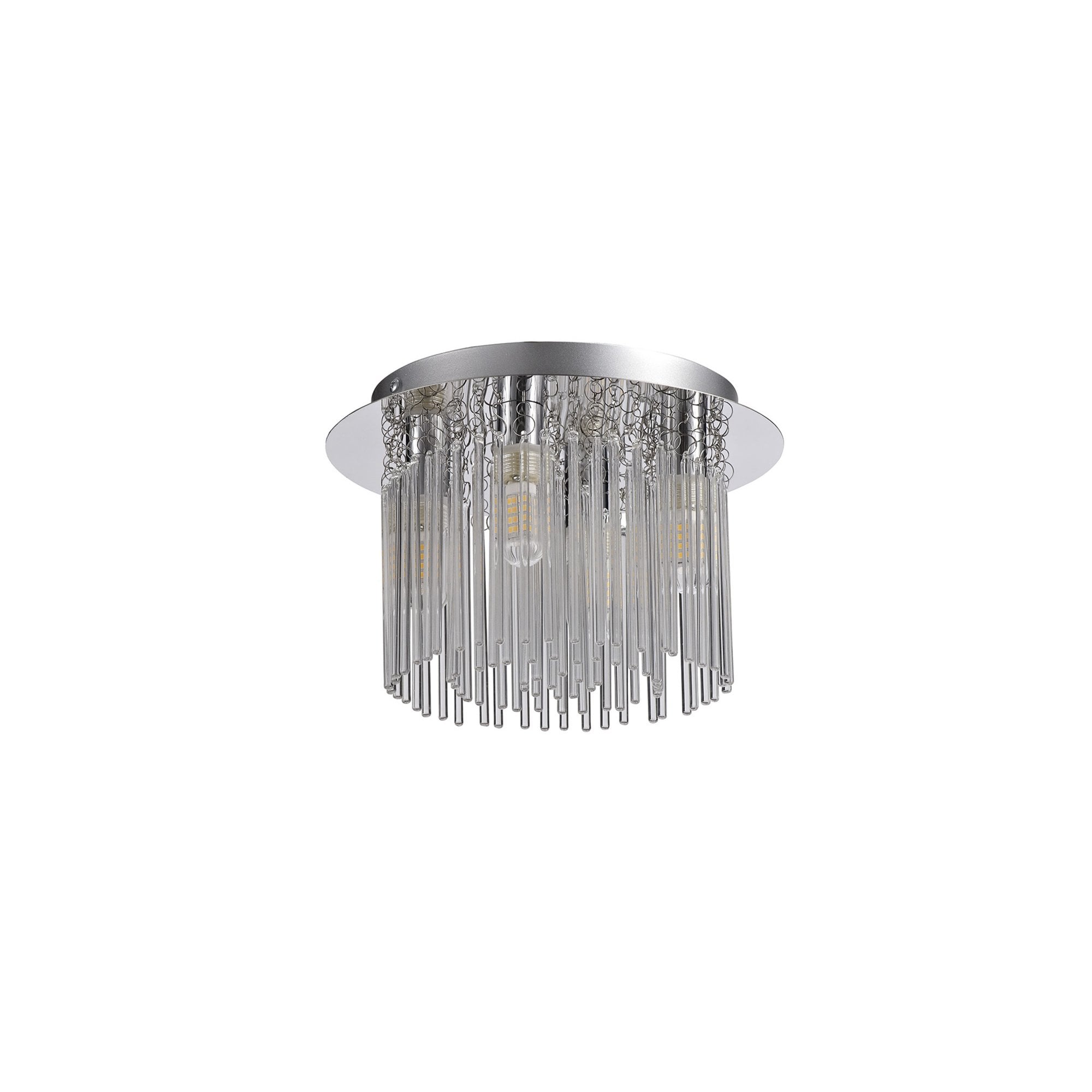 Fabula Woodberry 4 Light Flush Light - Polished Chrome & Clear Glass - IP44