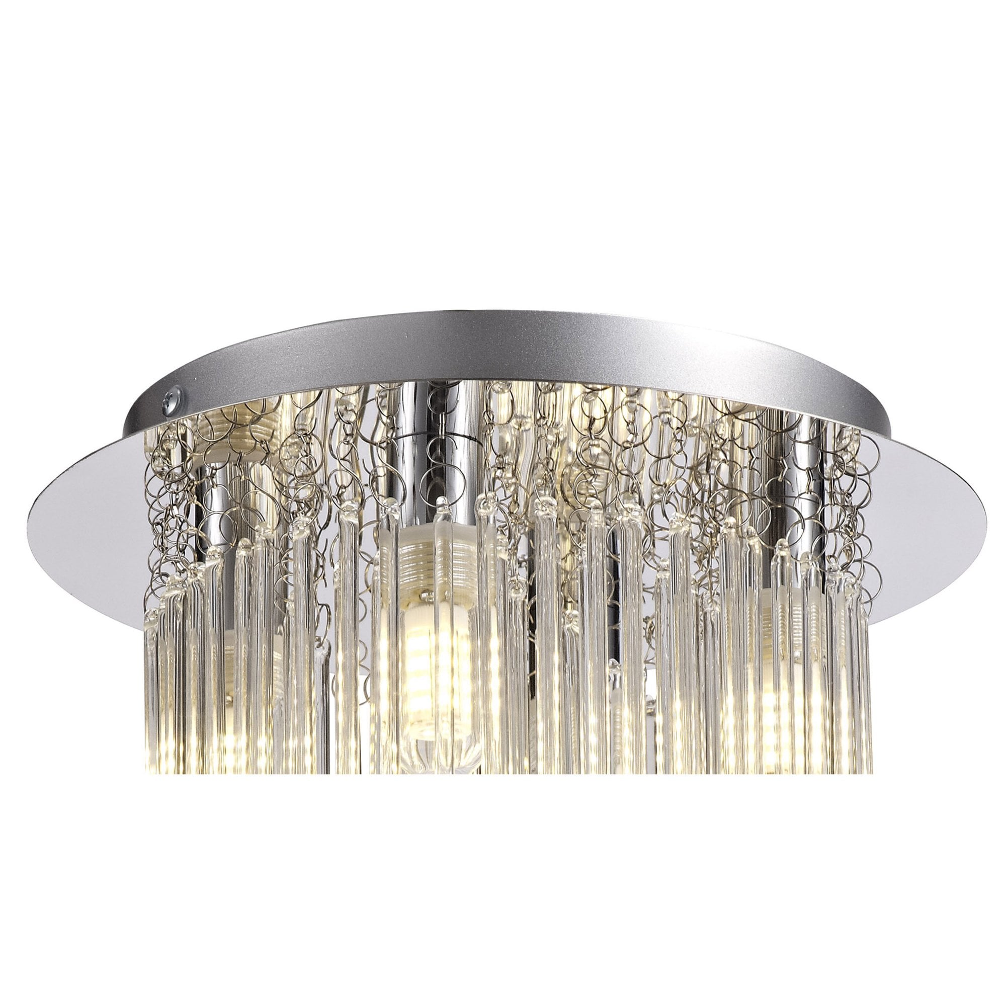 Fabula Woodberry 4 Light Flush Light - Polished Chrome & Clear Glass - IP44