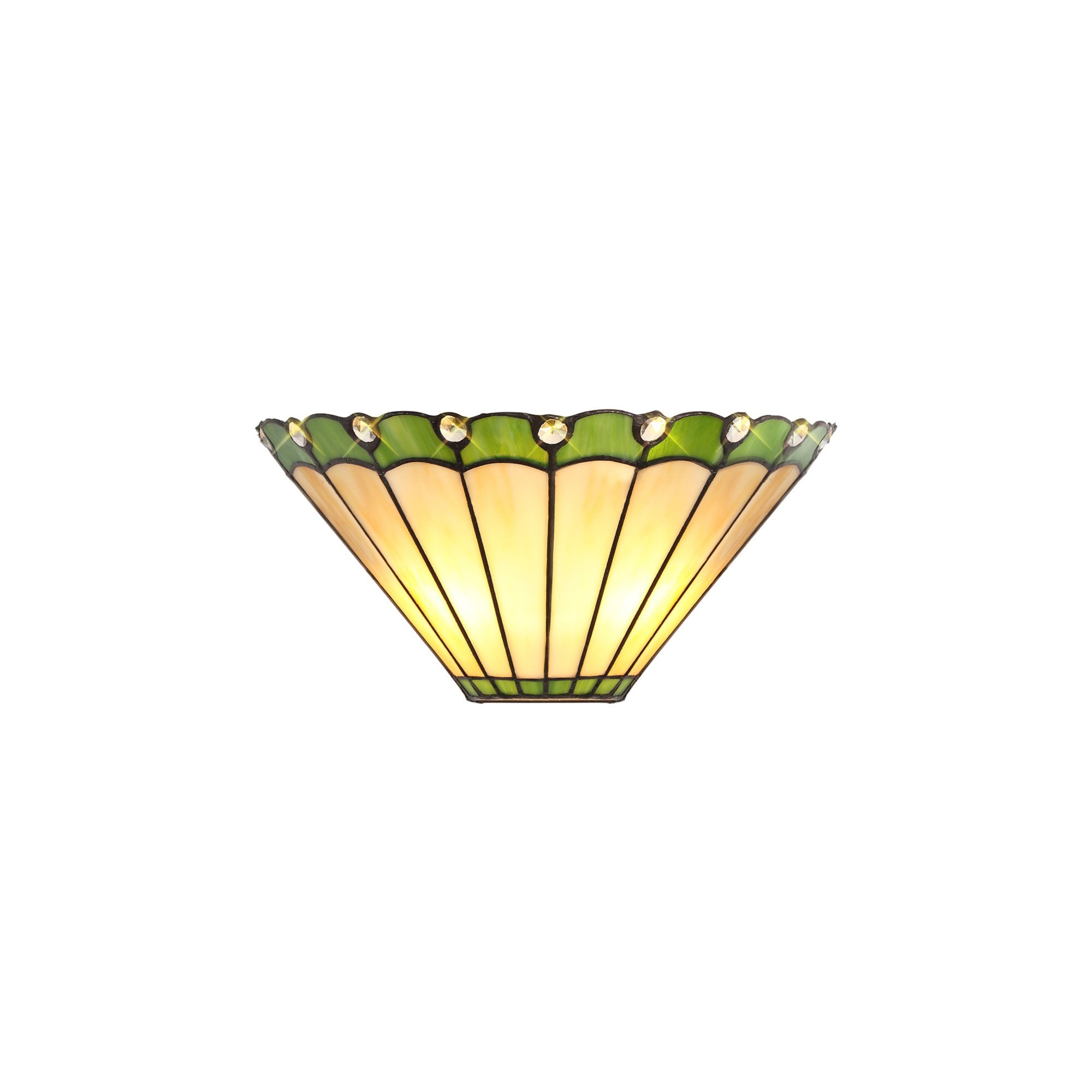 Fabula Amberley Tiffany Wall Lamp - Green & Cream