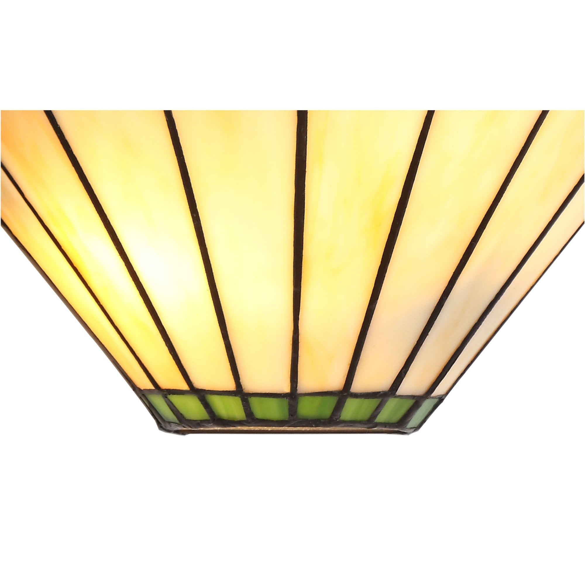 Fabula Amberley Tiffany Wall Lamp - Green & Cream