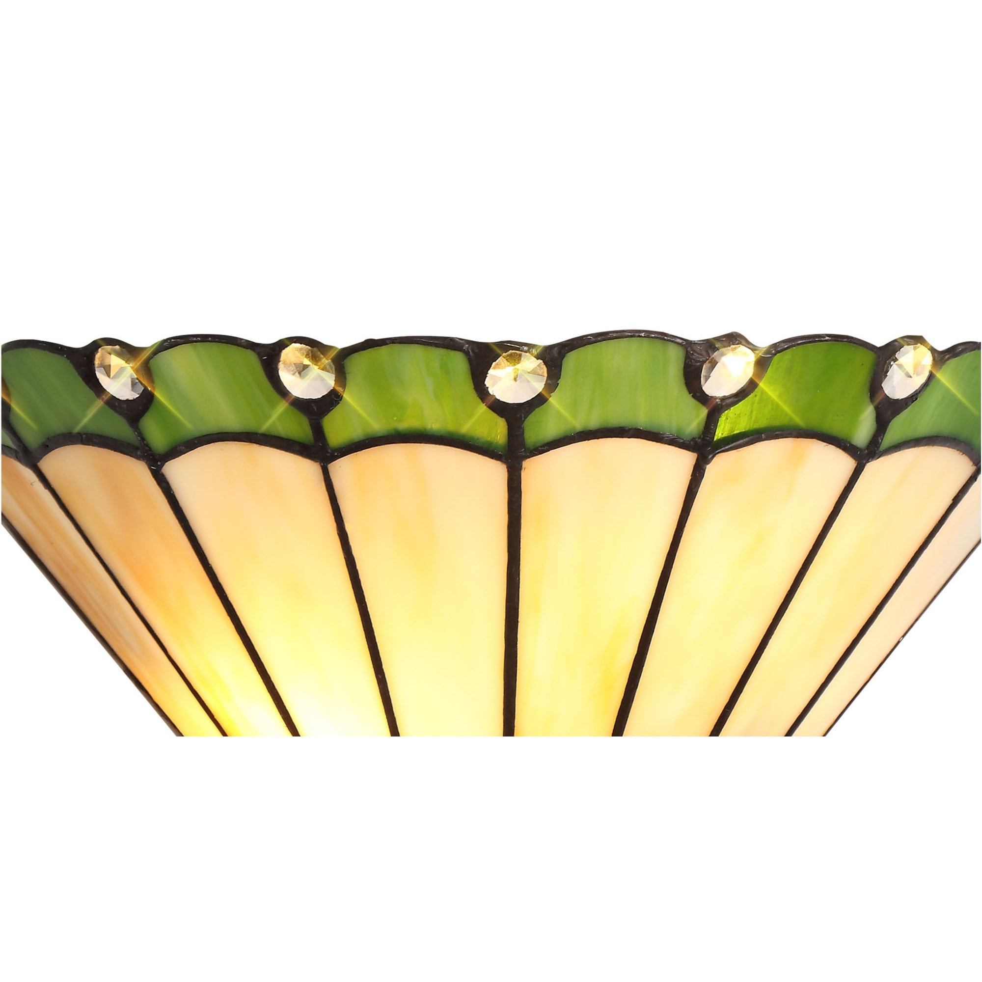 Fabula Amberley Tiffany Wall Lamp - Green & Cream