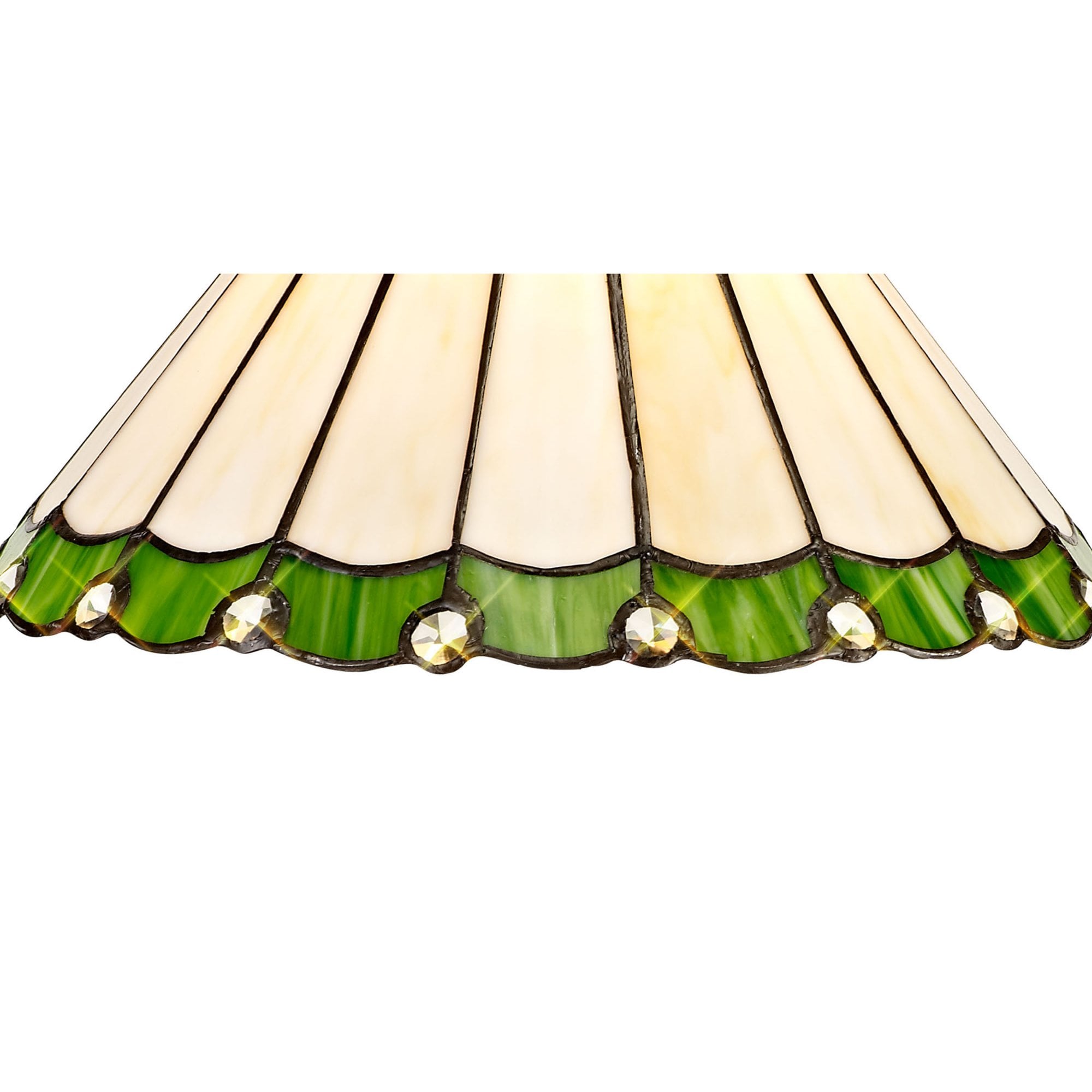 Fabula Amberley 30cm Tiffany Shade - Green & Cream - Shade Only