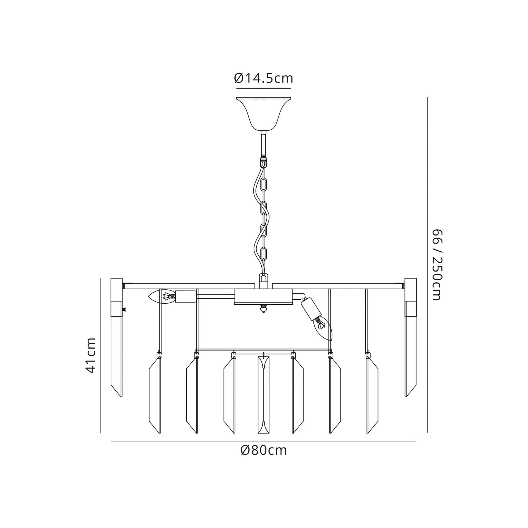 Fabula Cedar 12 Light Pendant - Brass & Clear Sculpted Glass