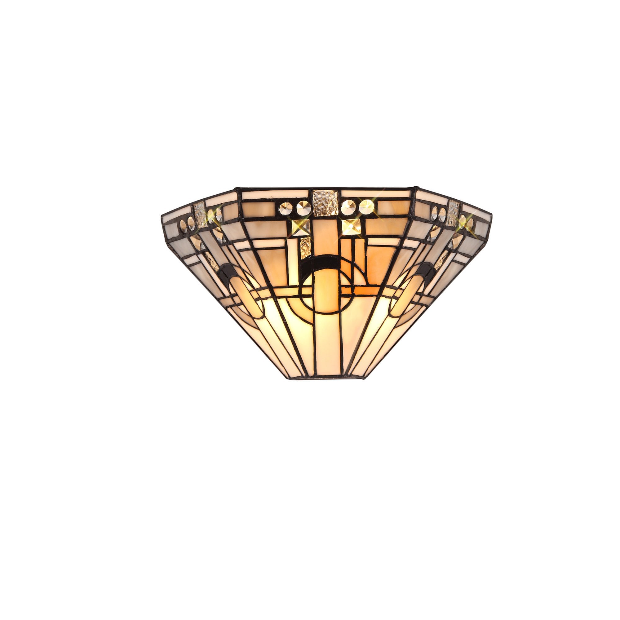 Fabula Cranbourne 2 Light Tiffany Wall Lamp - Grey