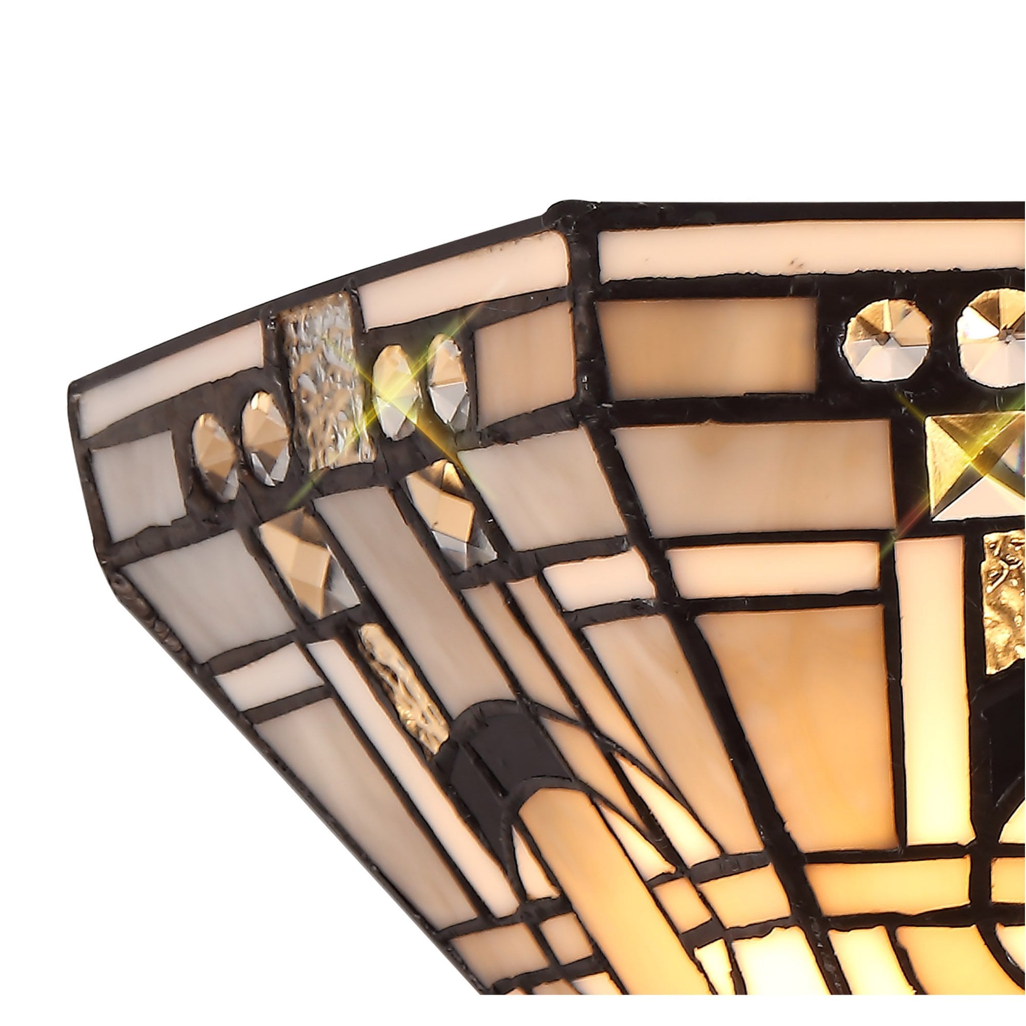 Fabula Cranbourne 2 Light Tiffany Wall Lamp - Grey