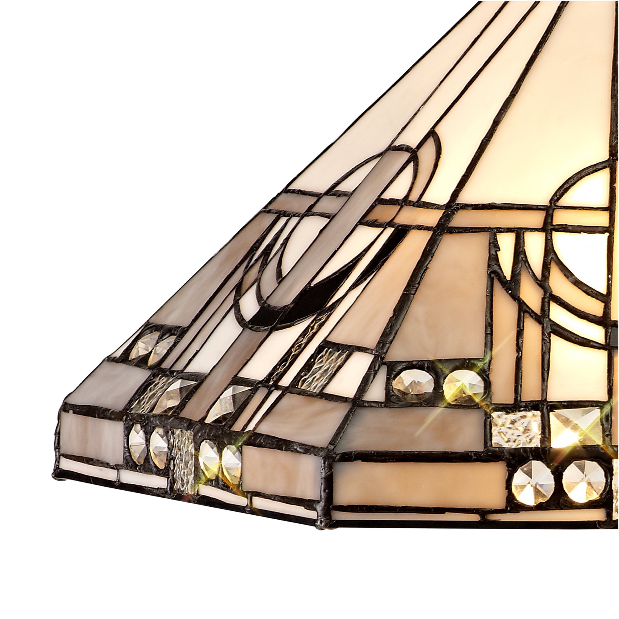 Fabula Cranbourne 40cm Tiffany Shade - Grey - Shade Only