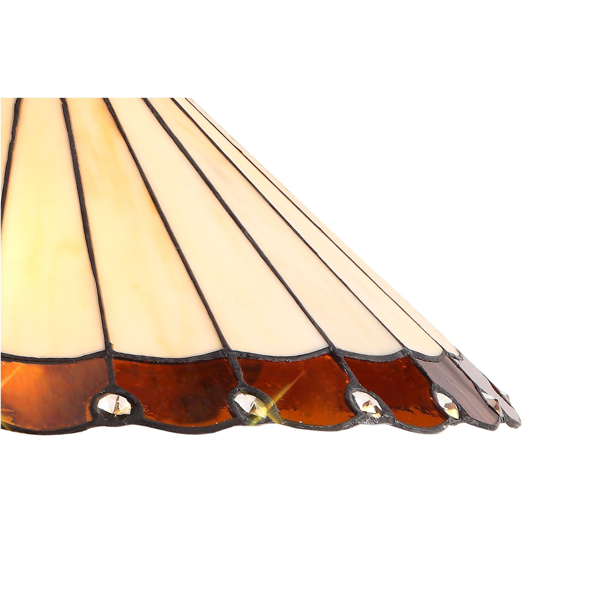 Fabula Amberley 40cm Tiffany Shade - Amber & Cream - Shade Only