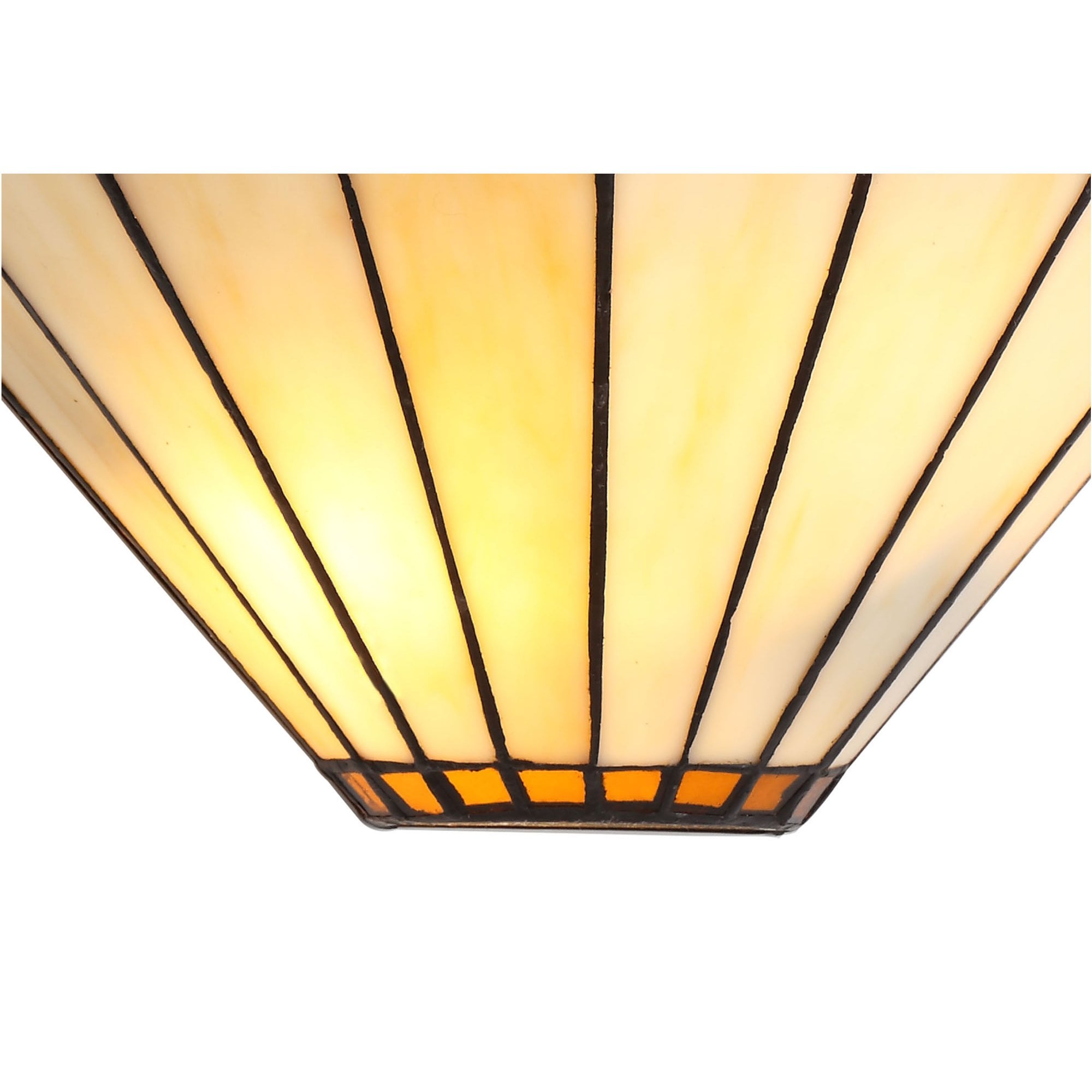 Fabula Amberley Tiffany Wall Lamp - Amber & Cream