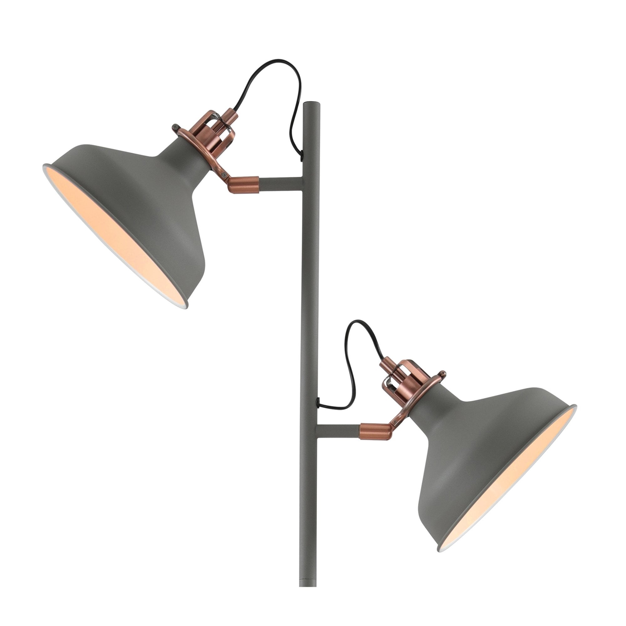 Fabula Forest 2 Light Floor Lamp - Sand Grey & Copper
