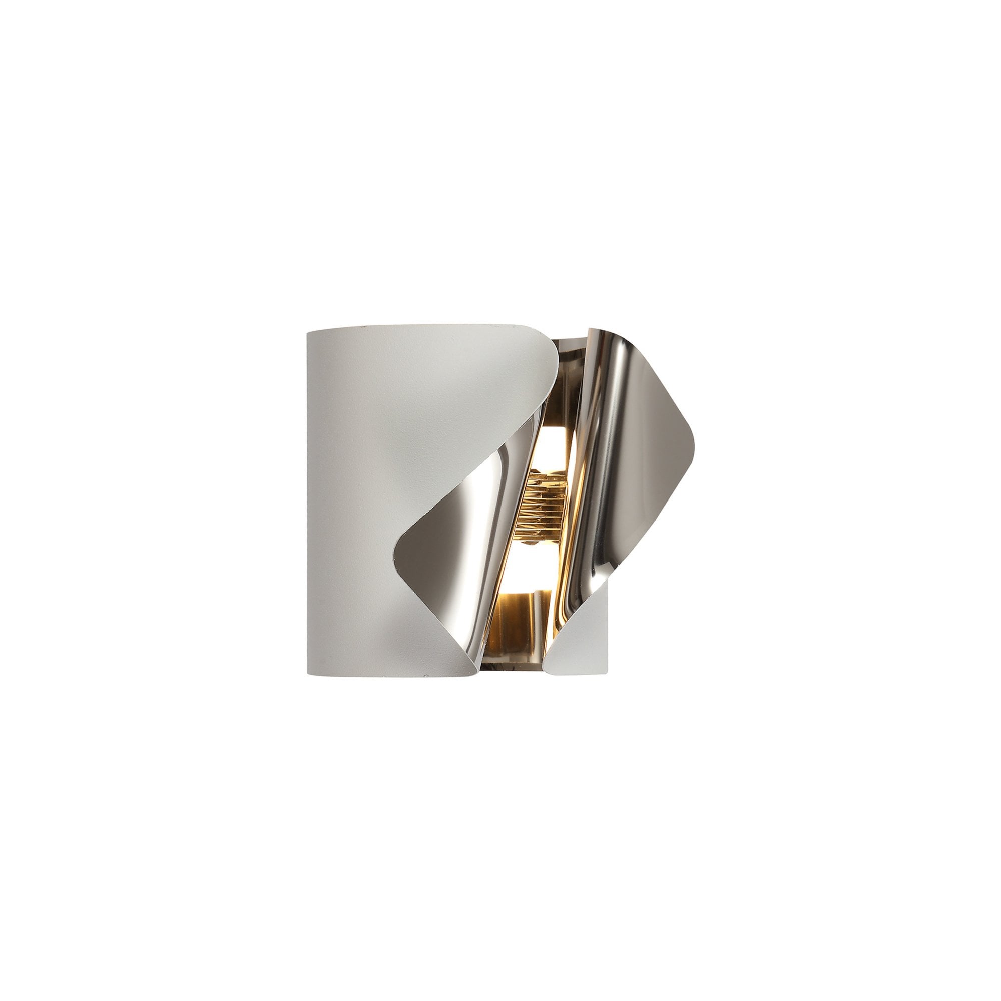 Fabula Castleton LED Wall Lamp - Sand White & Polished Chrome
