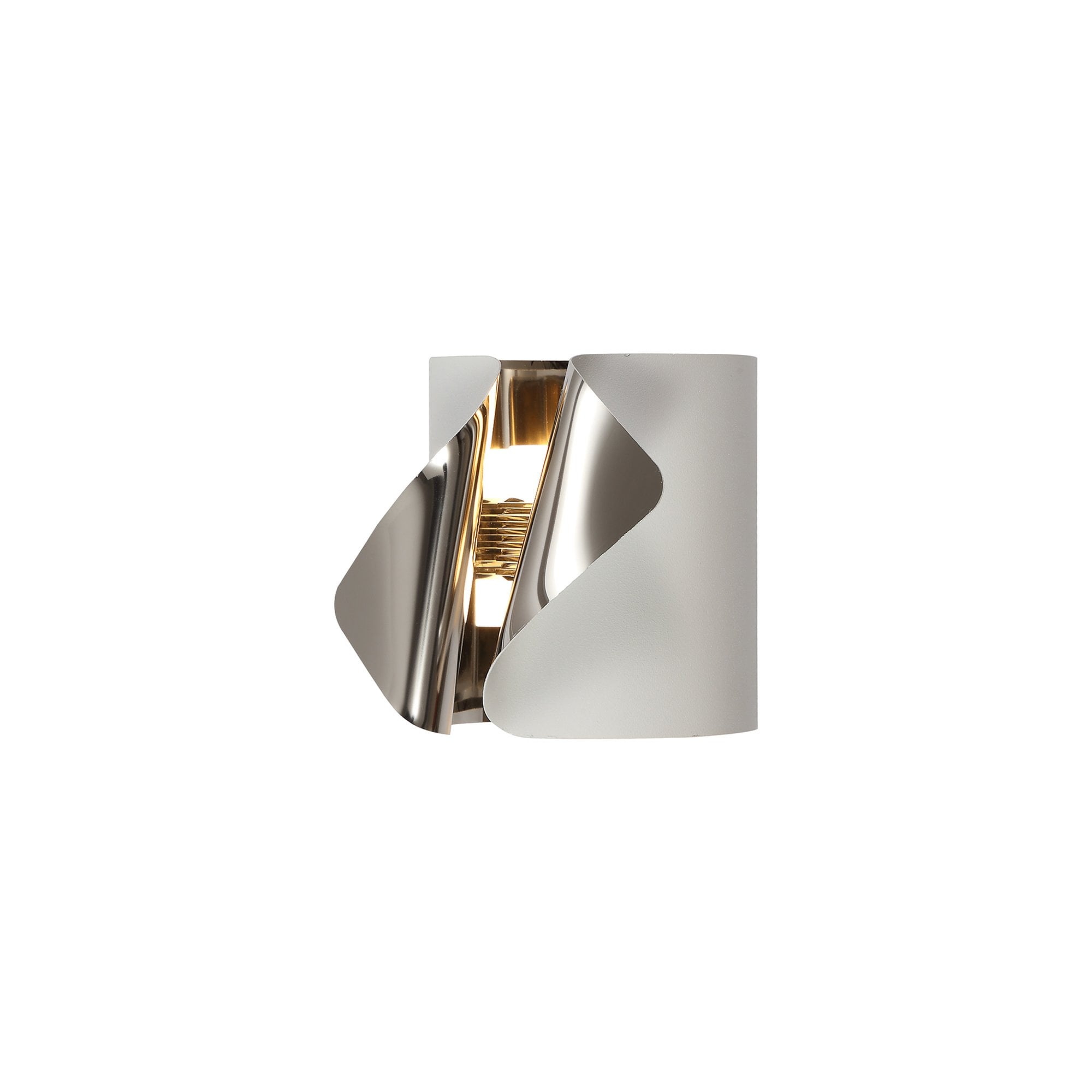 Fabula Castleton LED Wall Lamp - Sand White & Polished Chrome