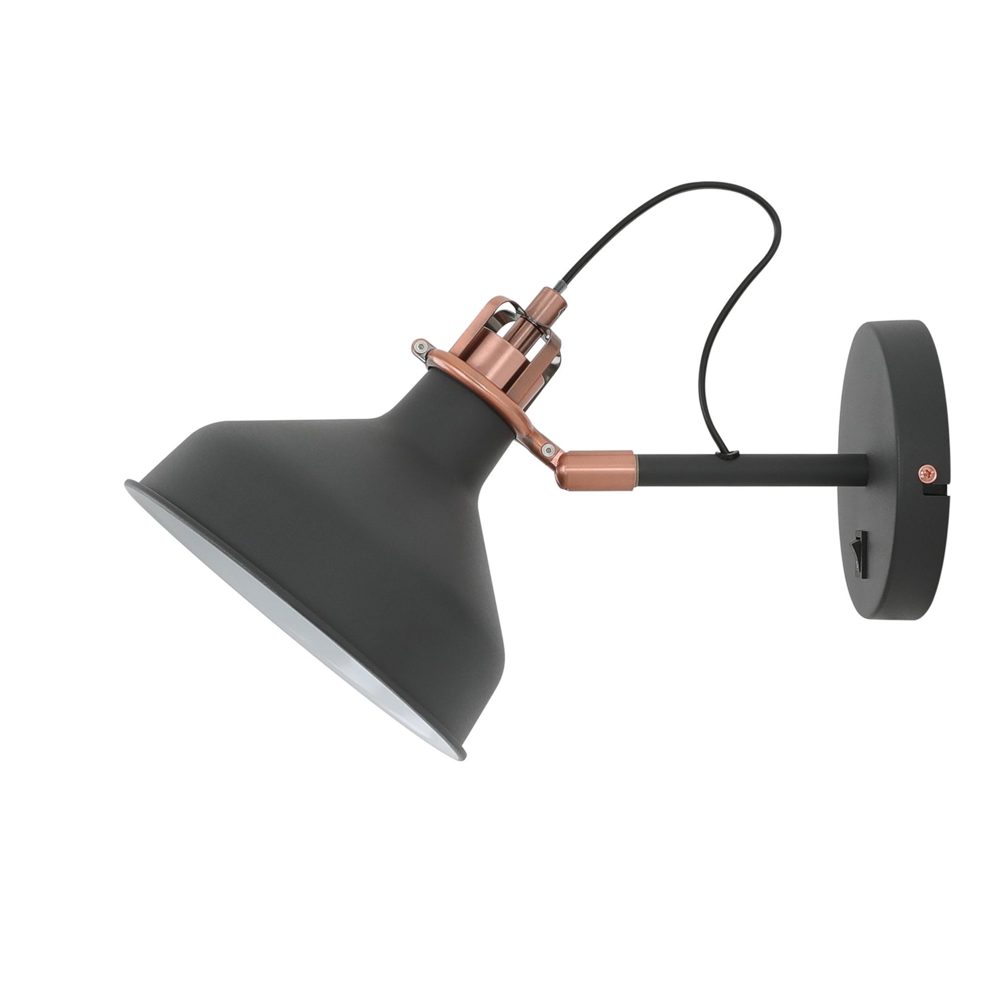 Fabula Forest Single Adjustable Wall Lamp - Graphite & Copper