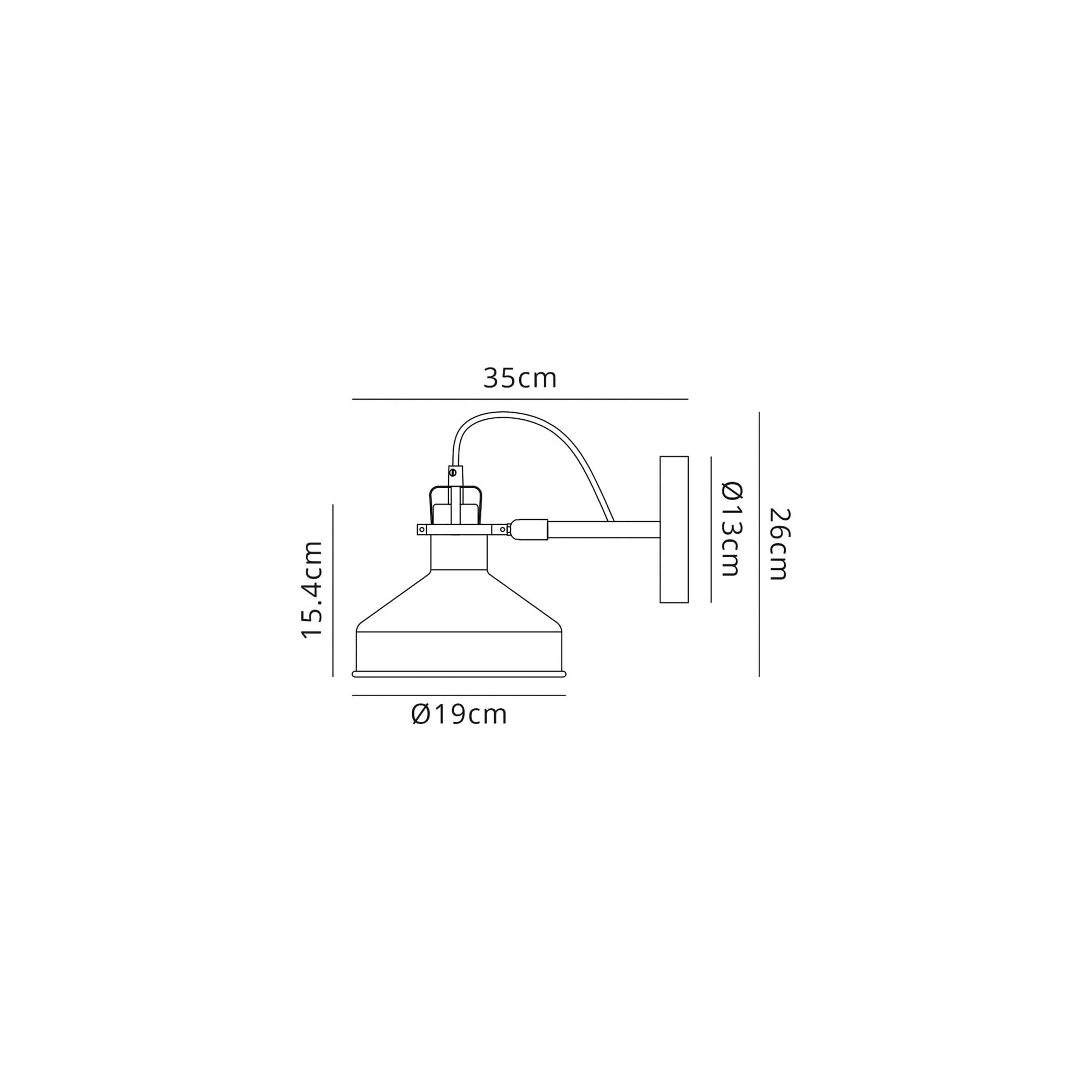 Fabula Forest Single Adjustable Wall Lamp - Graphite & Copper