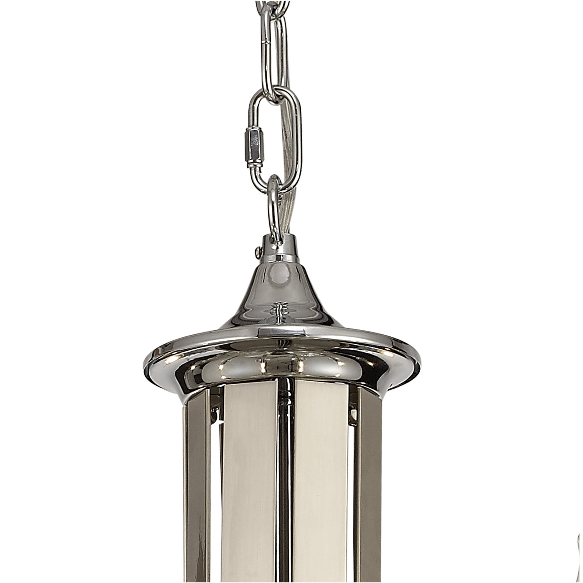 Fabula Chester 8 Light Pendant - Polished Chrome, Satin Nickel & Clear Crystal