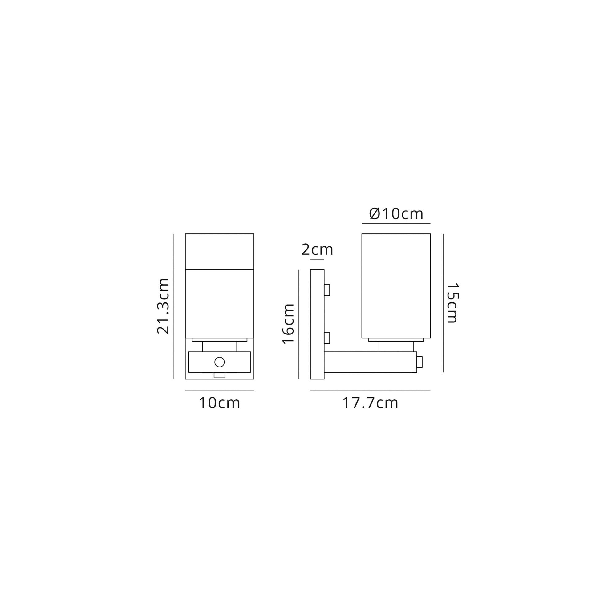 Fabula Greenstead Single Wall Lamp - Brown Oxide, Gold Bronze & Clear Glass