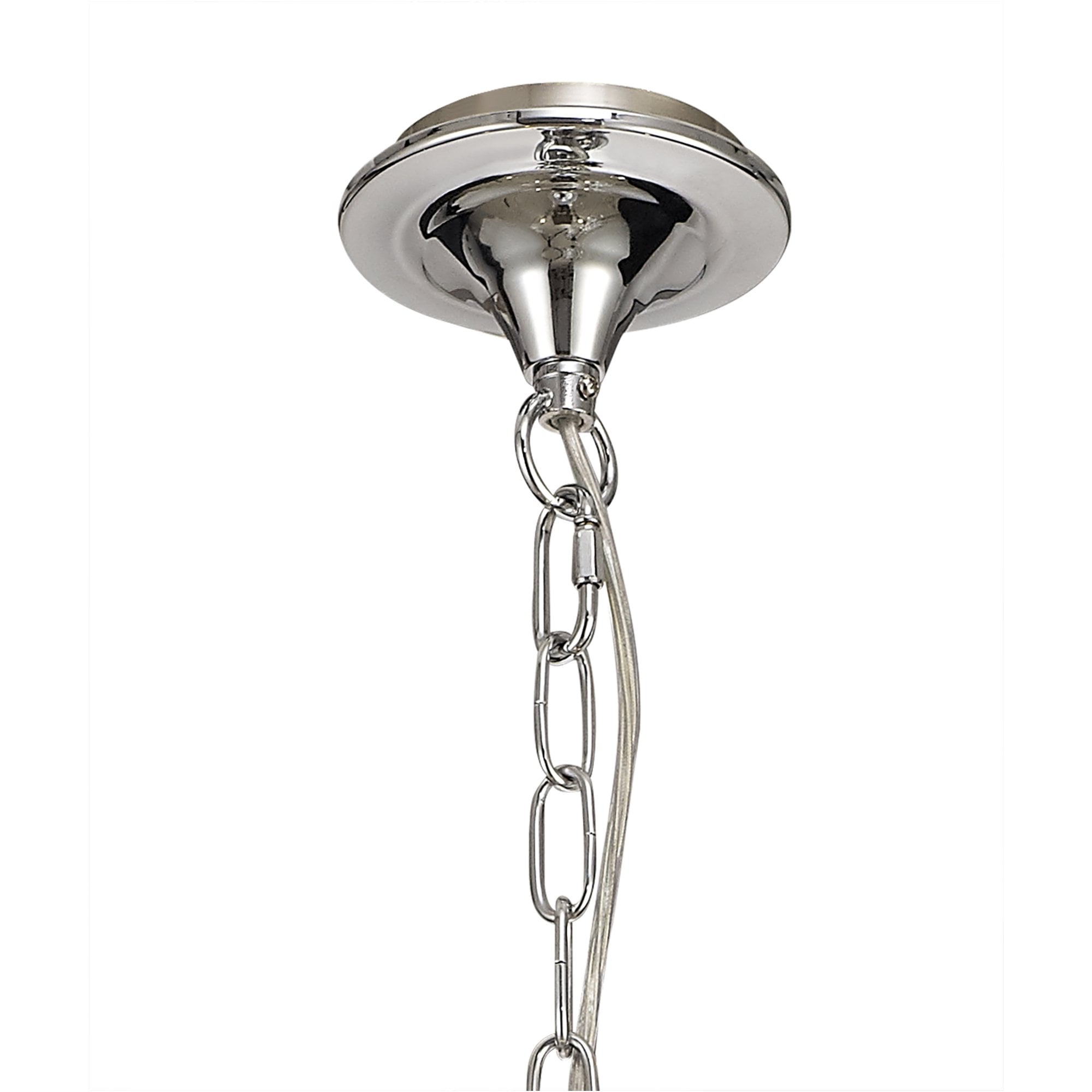 Fabula Chester 5 Light Pendant - Polished Chrome, Satin Nickel & Clear Crystal