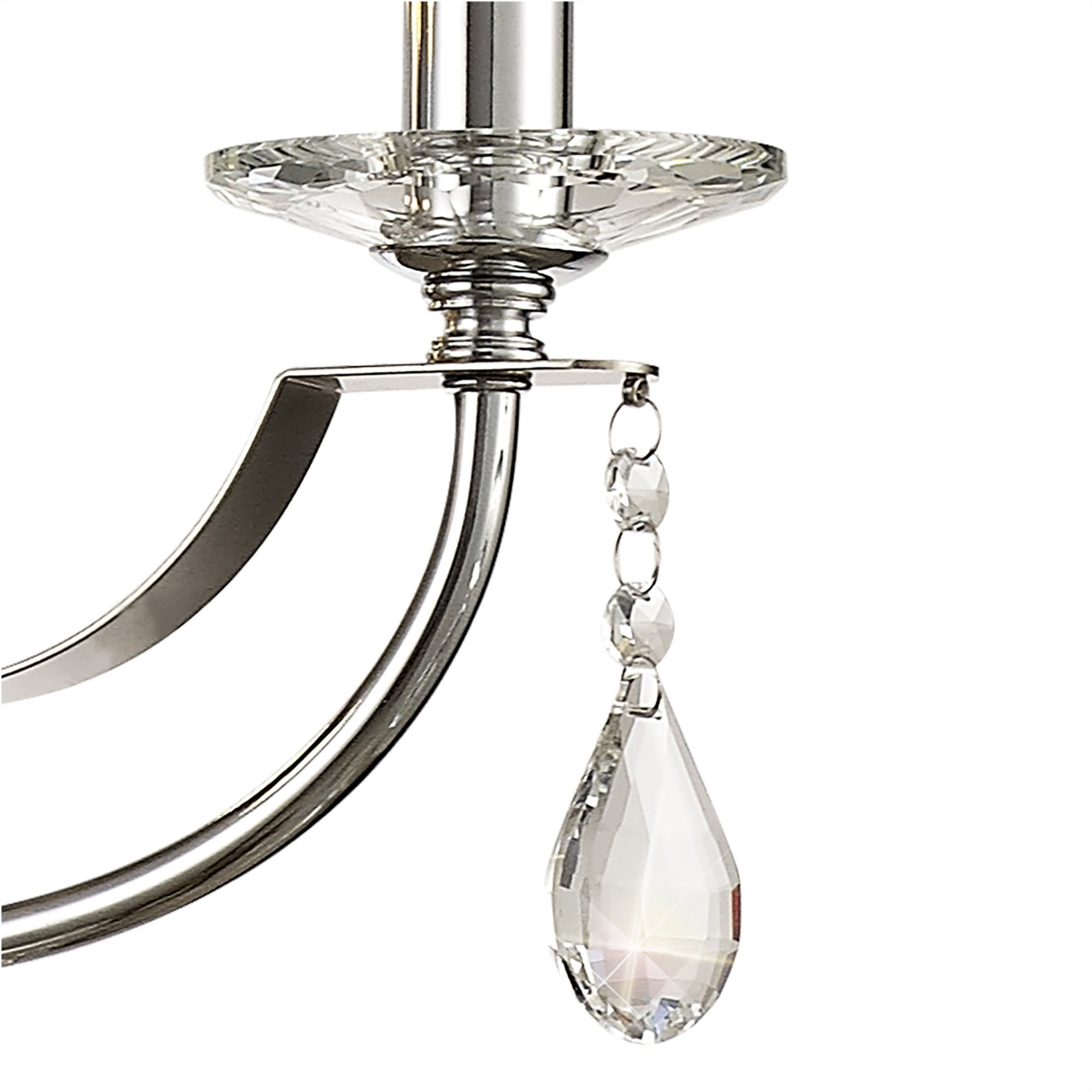 Fabula Chester 3 Light Pendant - Polished Chrome, Satin Nickel & Clear Crystal
