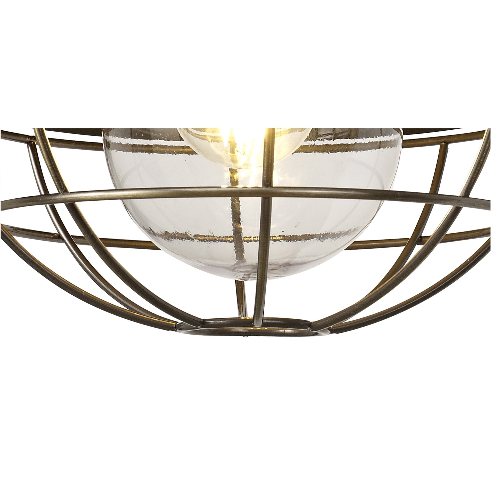 Fabula Catherine Wall Lamp - Matt Black & Antique Brass - IP65