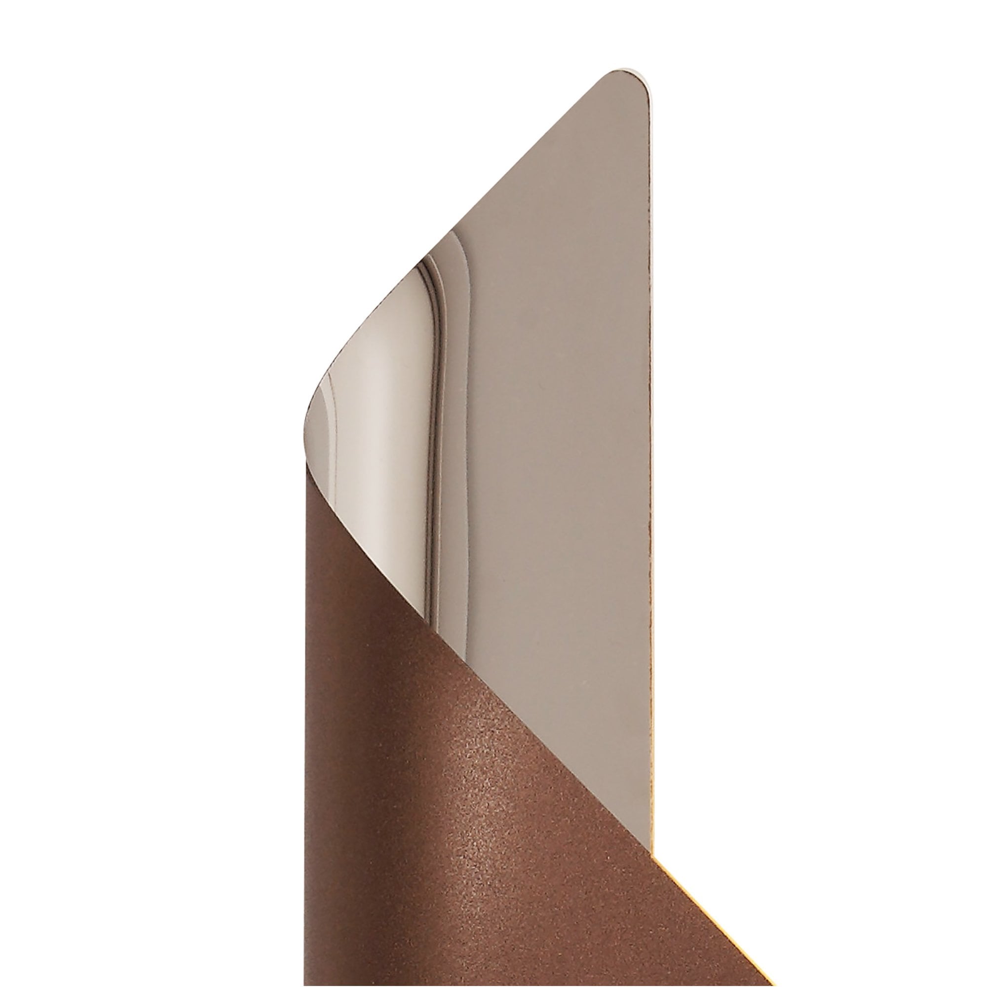 Fabula Barrington Large LED Wall Lamp - Satin Brown & Polished Chrome