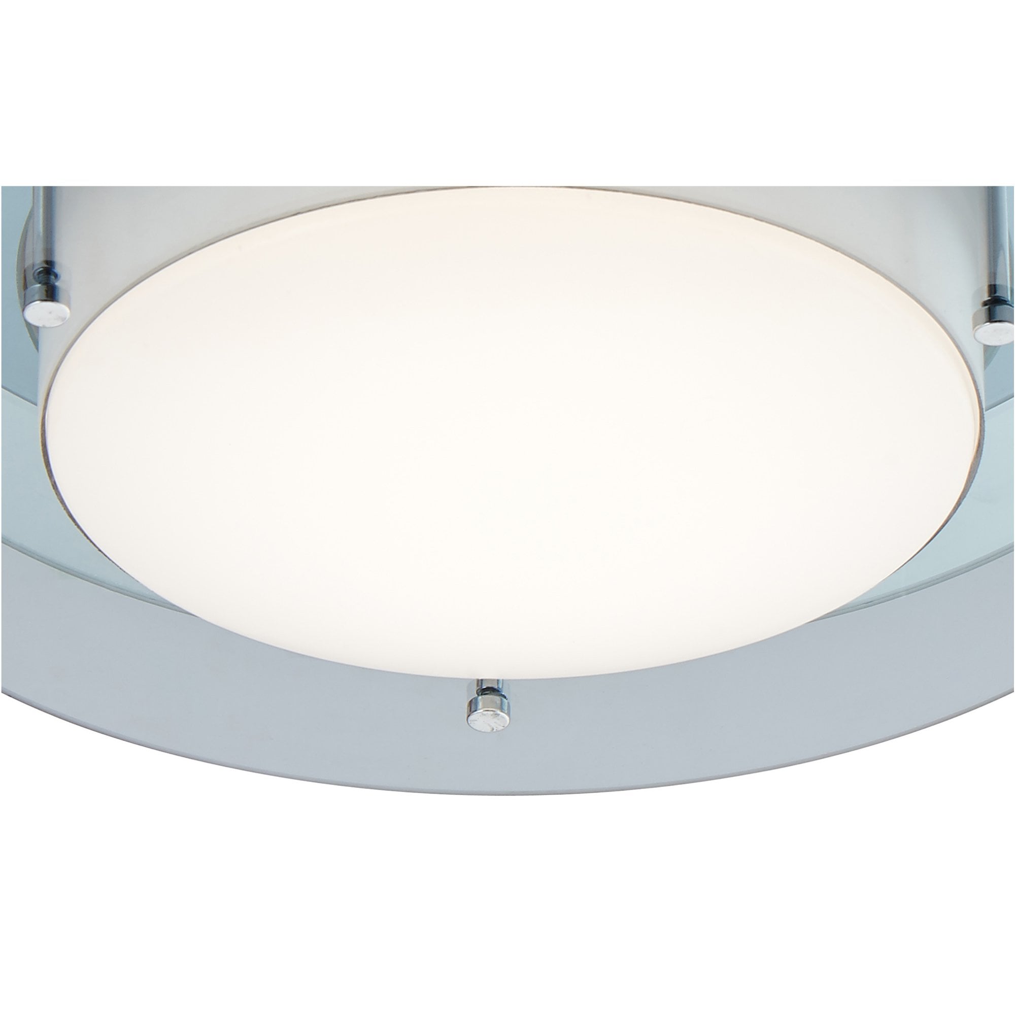 Fabula Deepdene LED Flush Light - Mirror & Smoked Glass - IP44