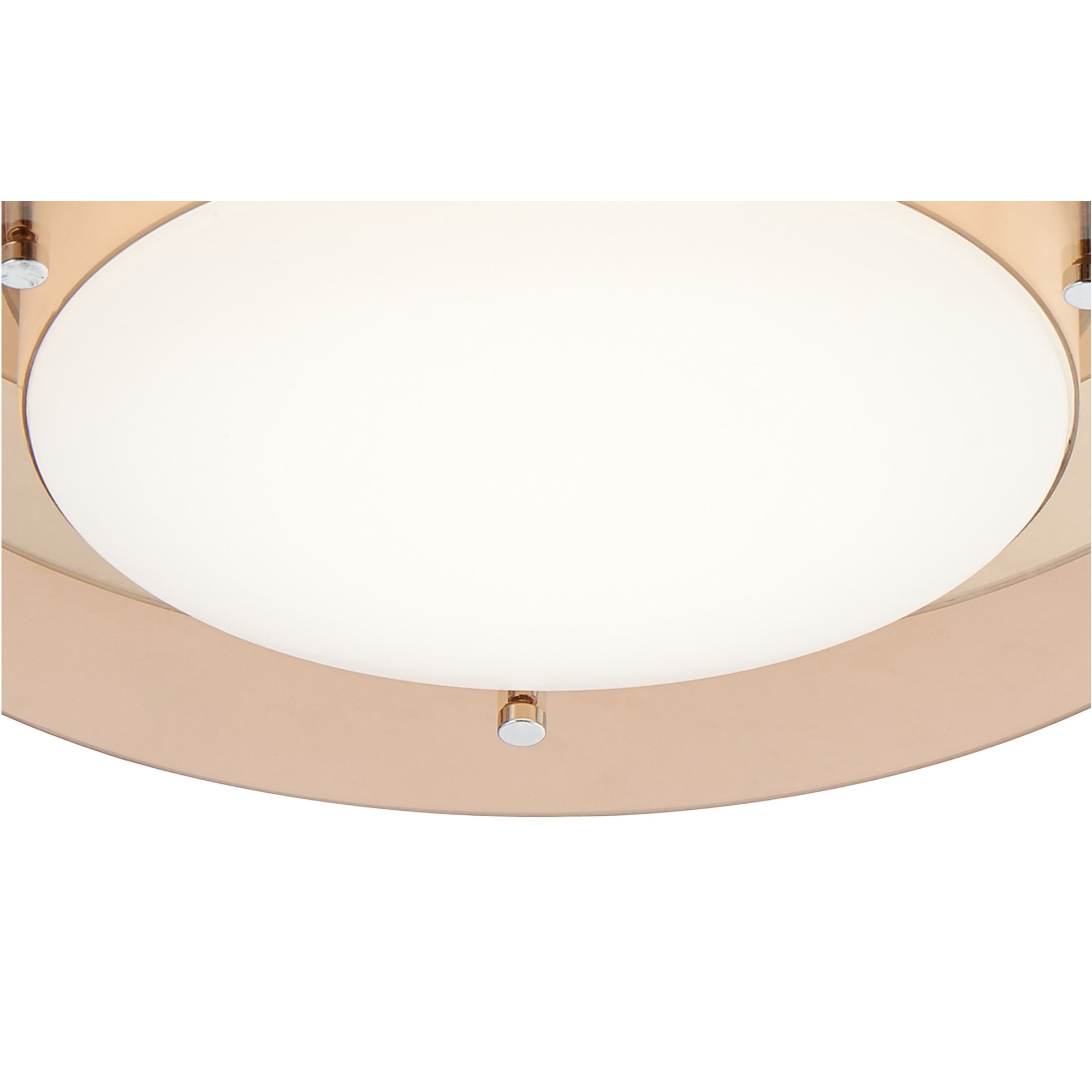 Fabula Deepdene LED Flush Light - Mirror & Amber Glass - IP44