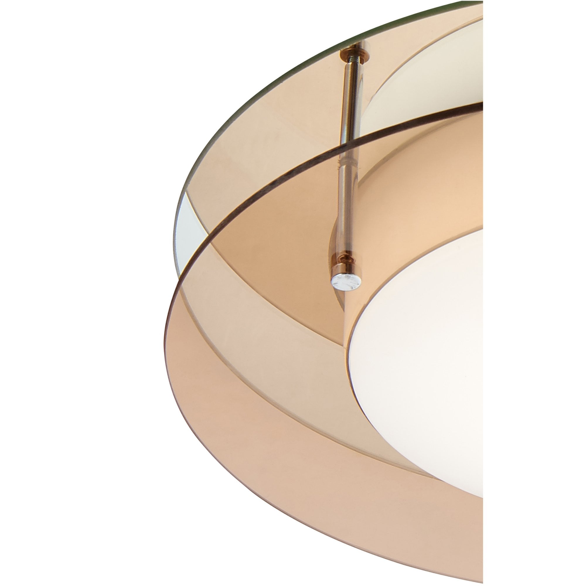 Fabula Deepdene LED Flush Light - Mirror & Amber Glass - IP44